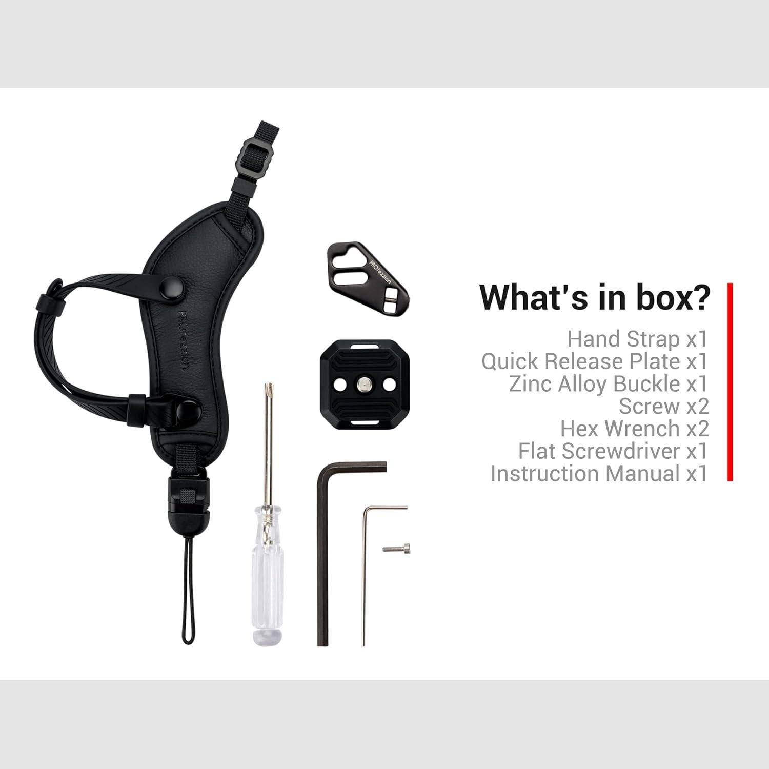 Correa de Mano PROfezzion PHS-M1 Negra para Cámaras DSLR y Sin Espejo