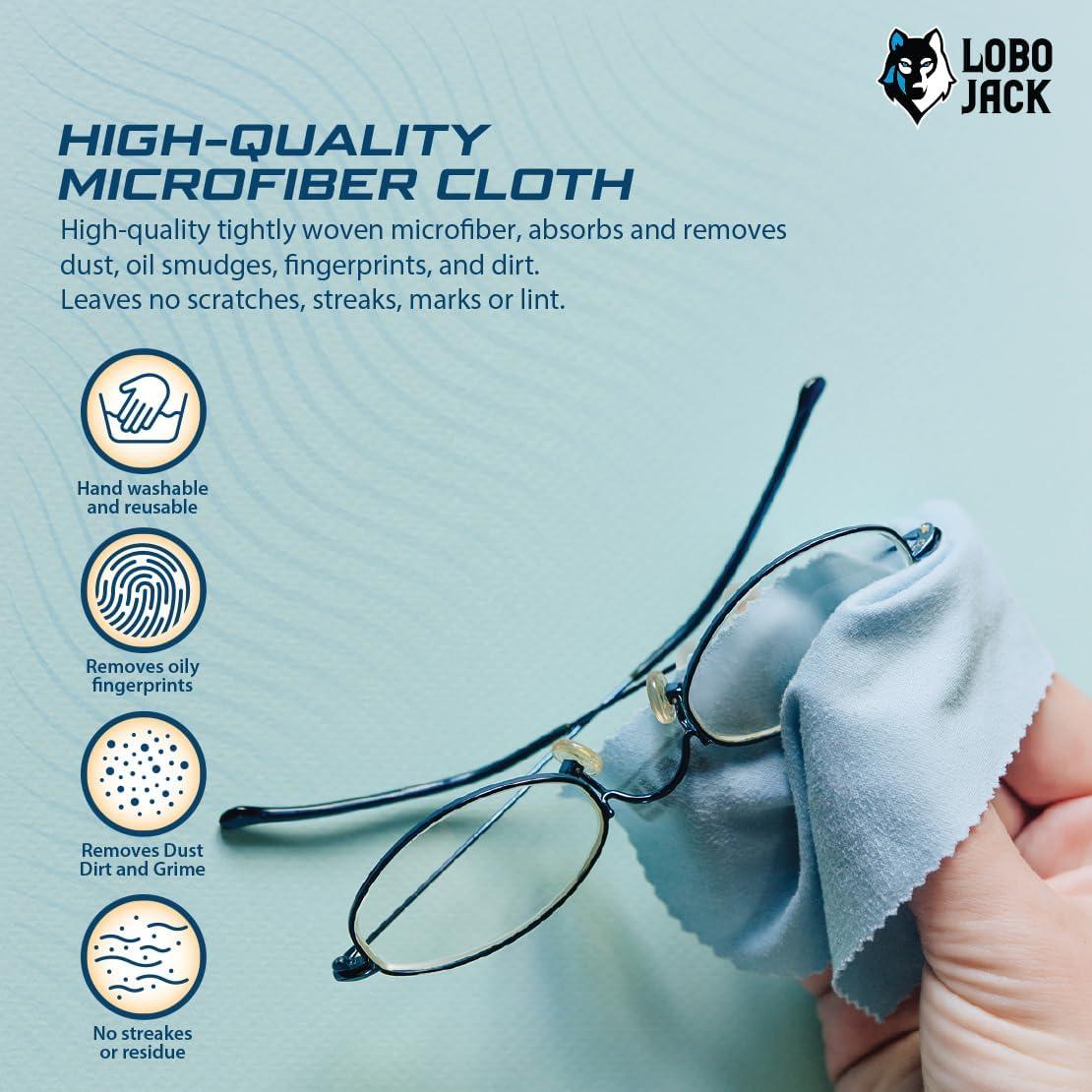 Paños de limpieza de microfibra LoboJack - 6 unidades 10x15 cm