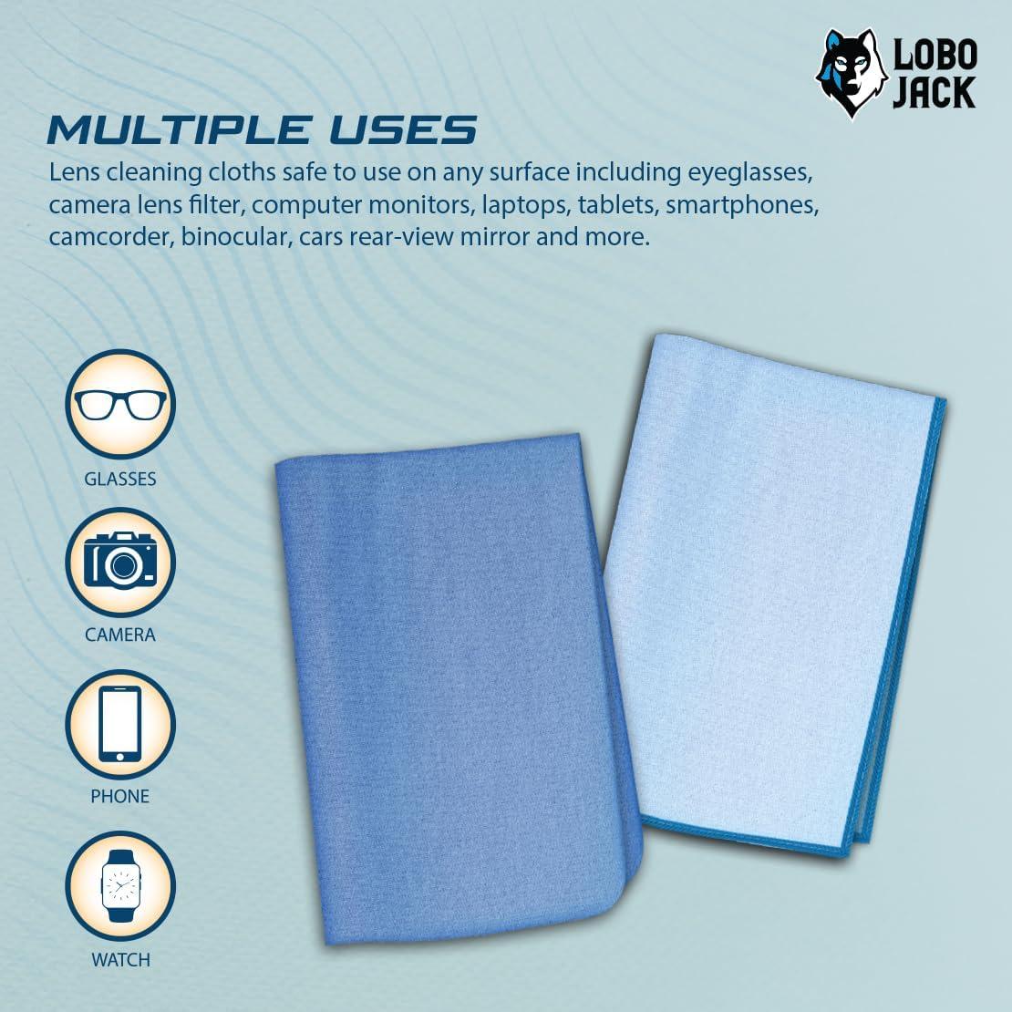 Paños de limpieza de microfibra LoboJack - 6 unidades 10x15 cm