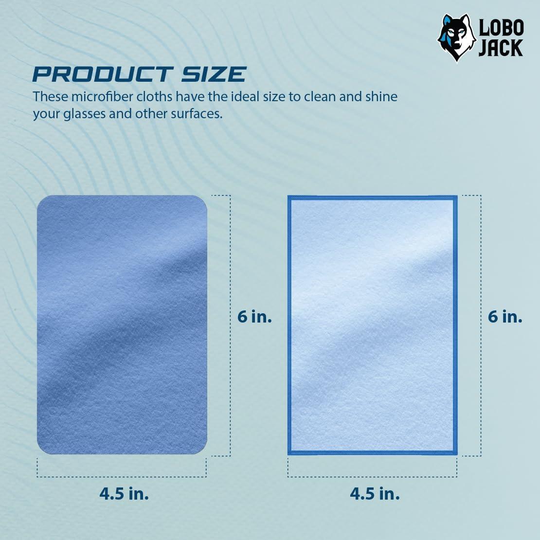 Paños de limpieza de microfibra LoboJack - 6 unidades 10x15 cm