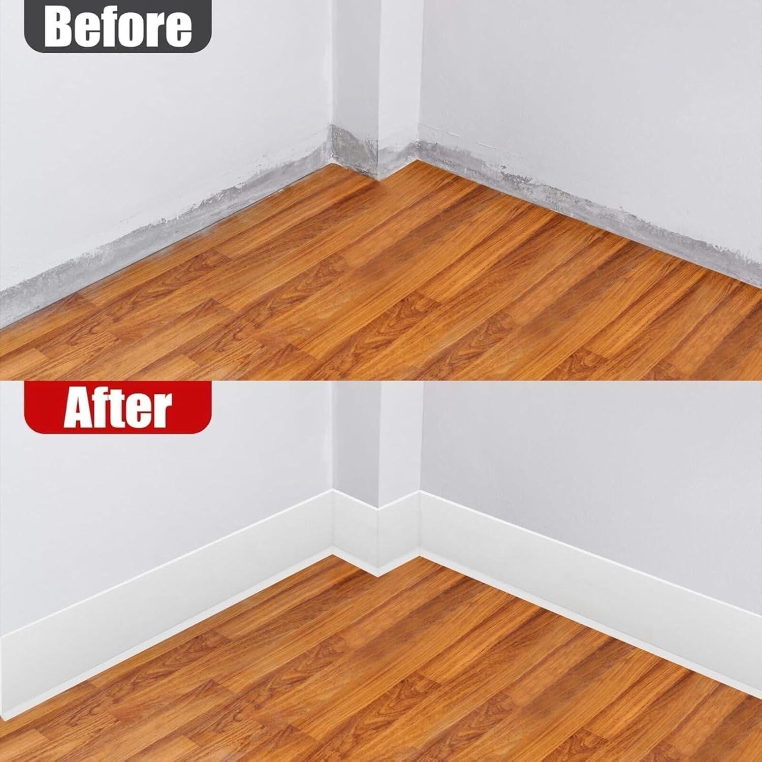 Moldura de Zócalo Autoadhesiva Sysho 12 cm x 6 m Negro