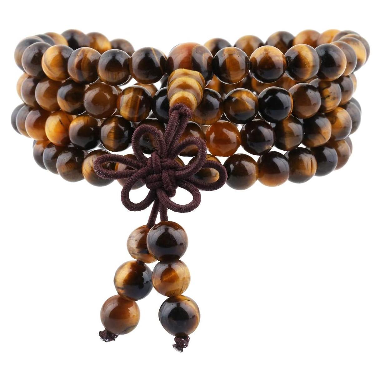 Pulsera y Collar de Cuentas Mala TUMBEELLUWA 108 Cuentas 6mm