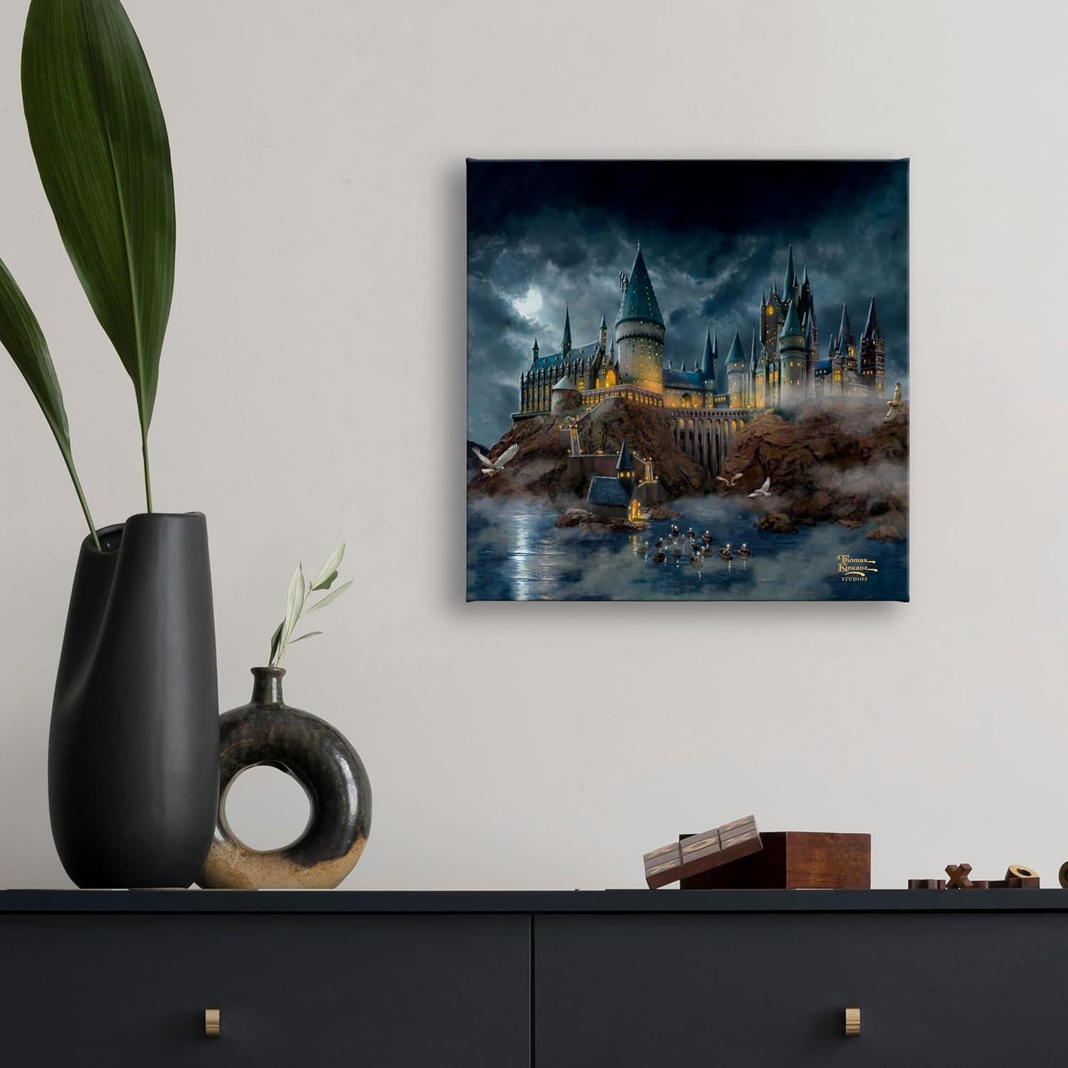 Lienzo Enmarcado Thomas Kinkade Castillo Hogwarts 25.4x20.3 cm