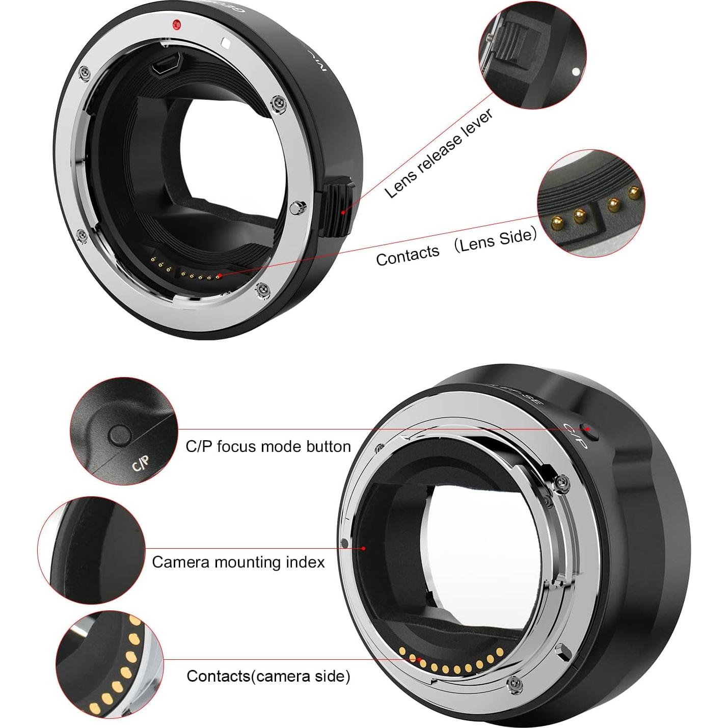 Adaptador de Montura de Lente EF/EF-S GEORDGY para Sony E