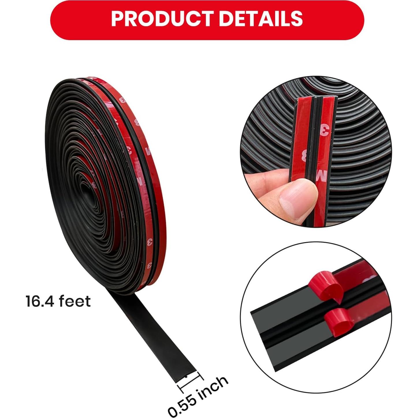 Sello de Goma para Parabrisas FengleAuto 5m x 14mm T Forma