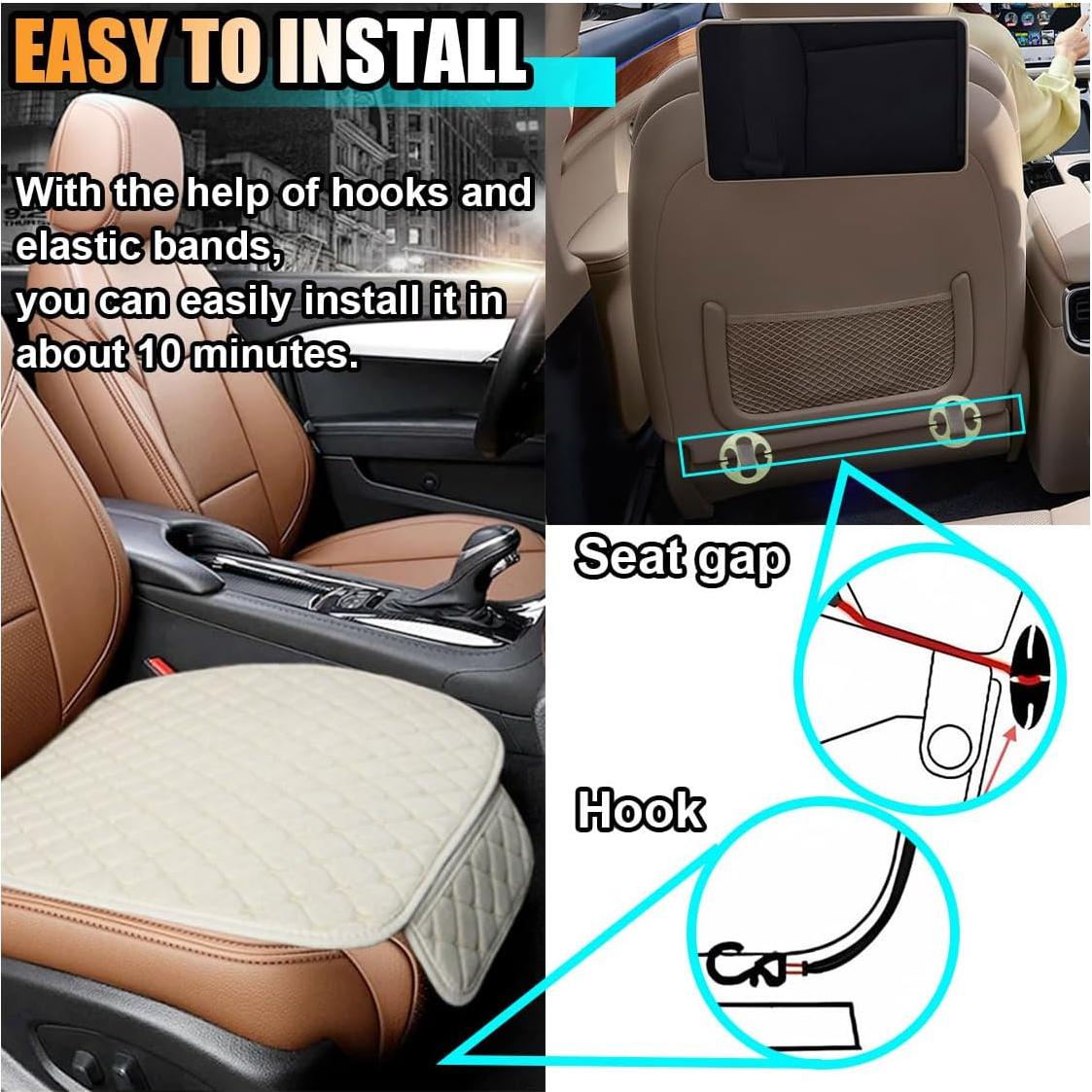 Funda de Asiento de Coche LAINLOY Beige Universal 49.2x50cm