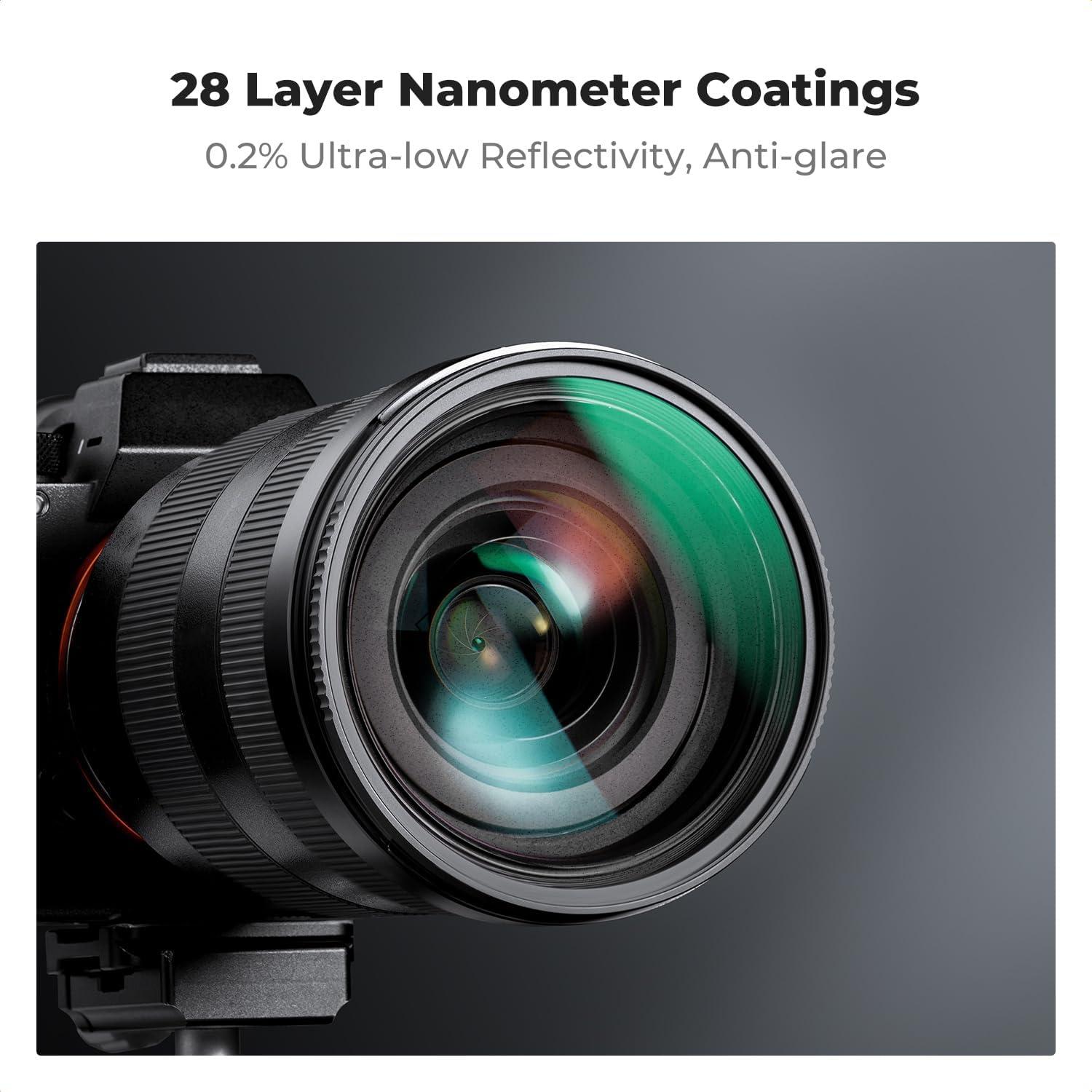 Filtro de Difusión Negra 1/8 K&F Concept 37mm Resistente al Agua