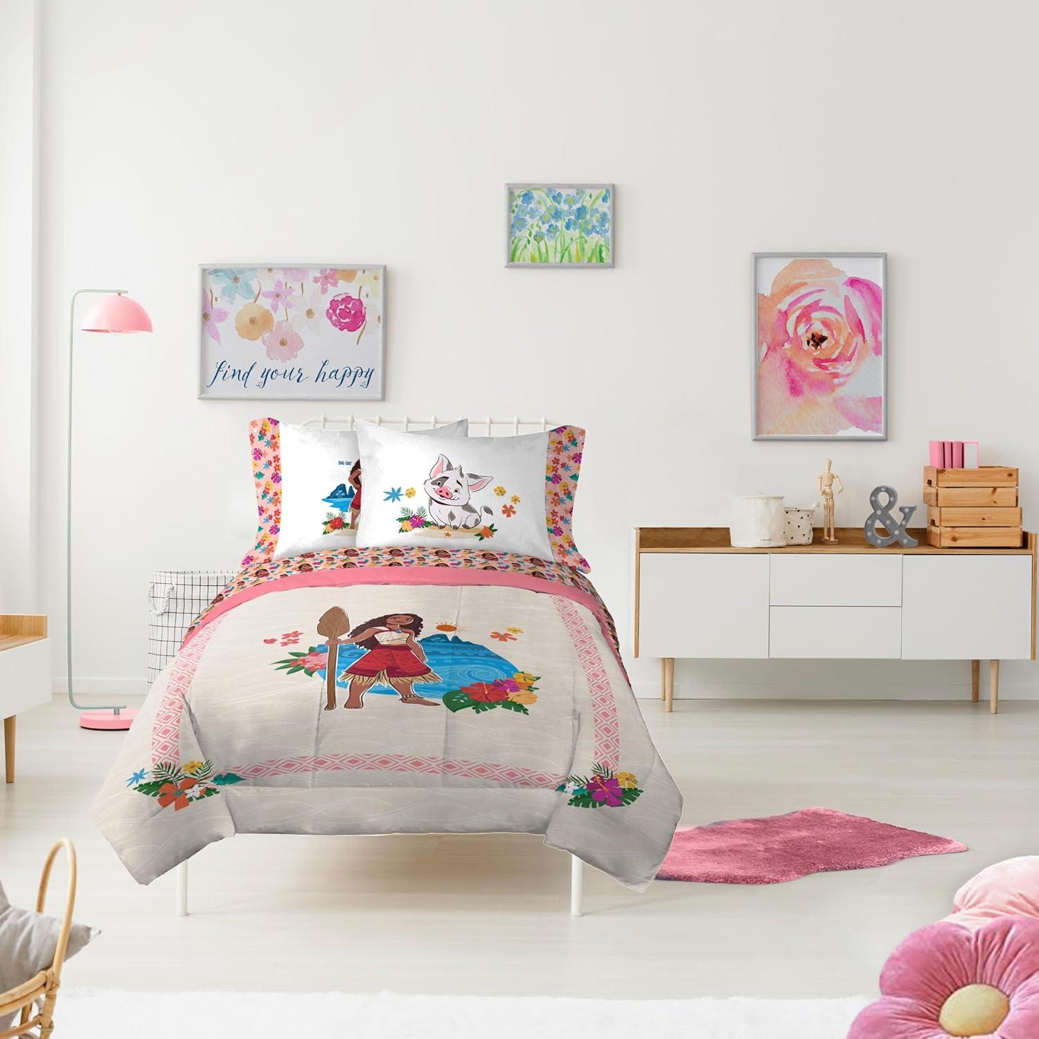 Juego de Edredón Twin Jay Franco Moana 5 Piezas Floral