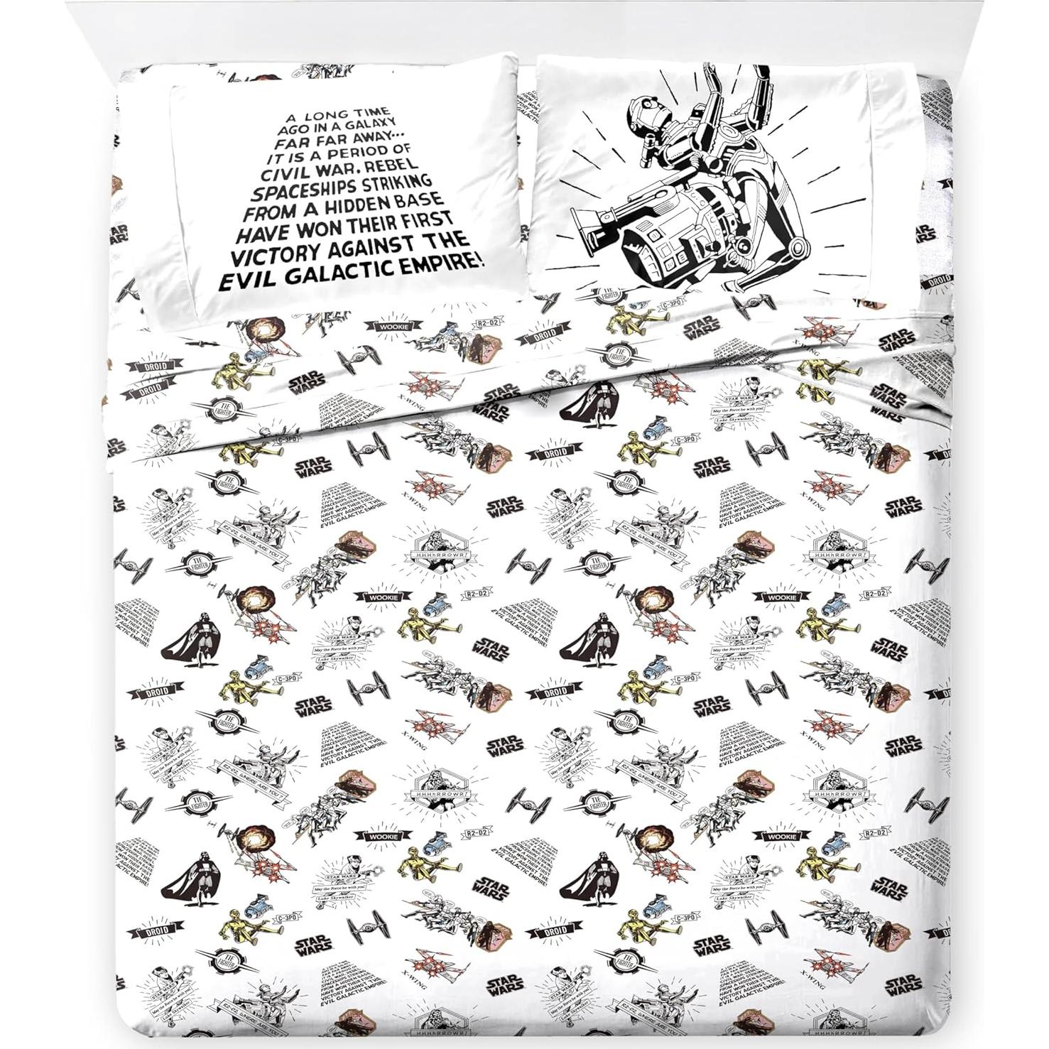 Juego de Ropa de Cama King Star Wars - 7 Piezas Suaves