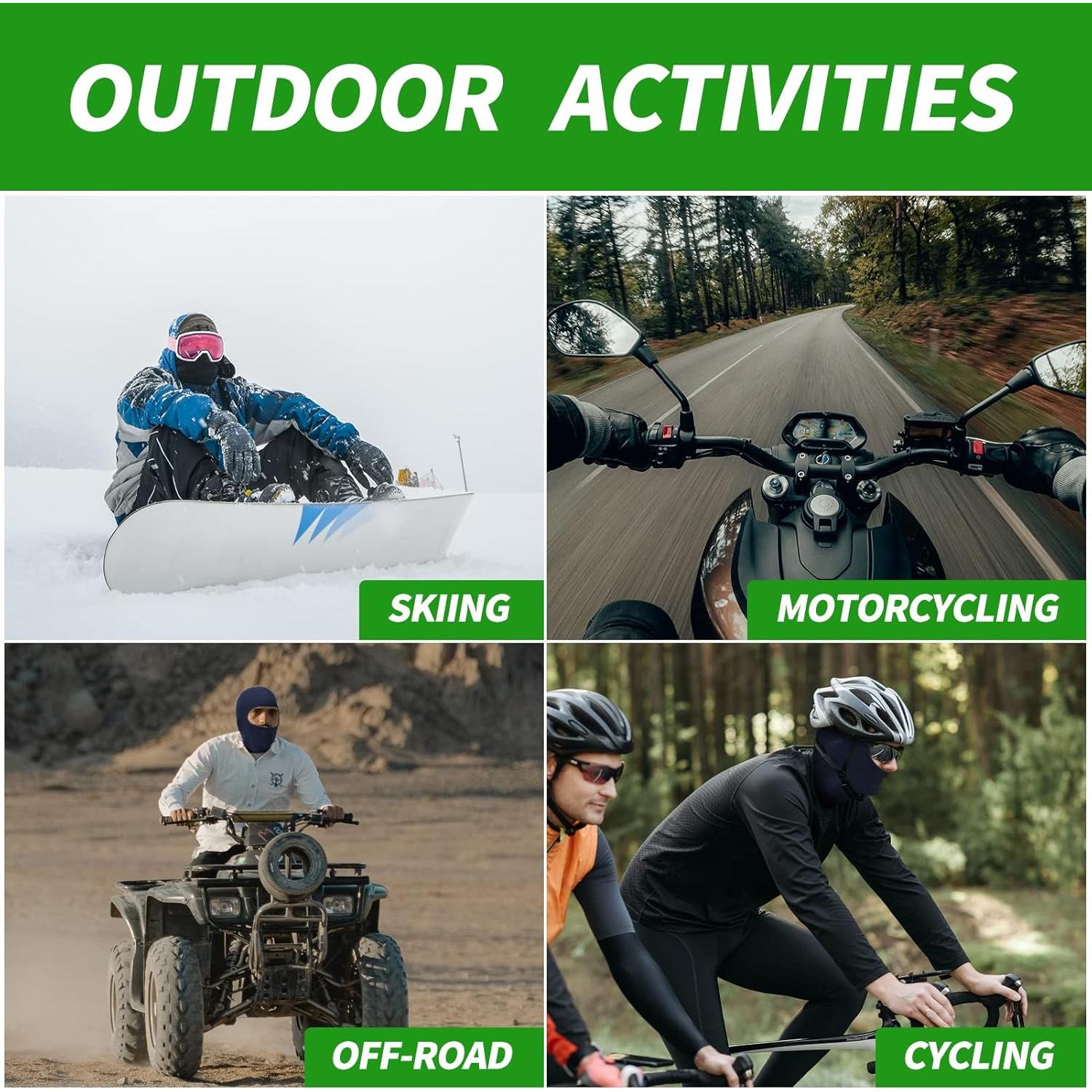 Balaclava LONGKING Unisex para Esquí y Motocicleta - Protección UV