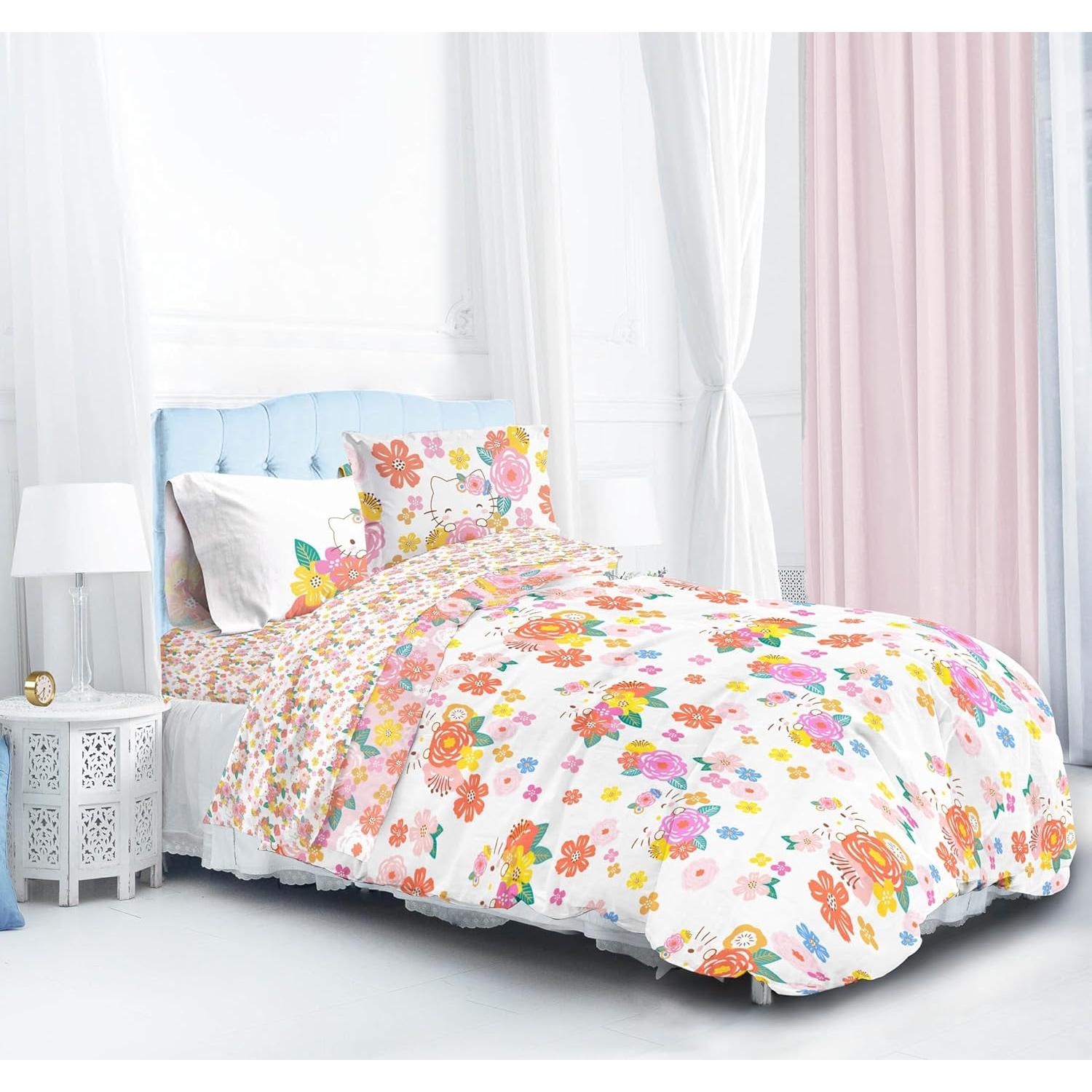 Juego de Edredón Twin Hello Kitty Jay Franco - 5 Piezas