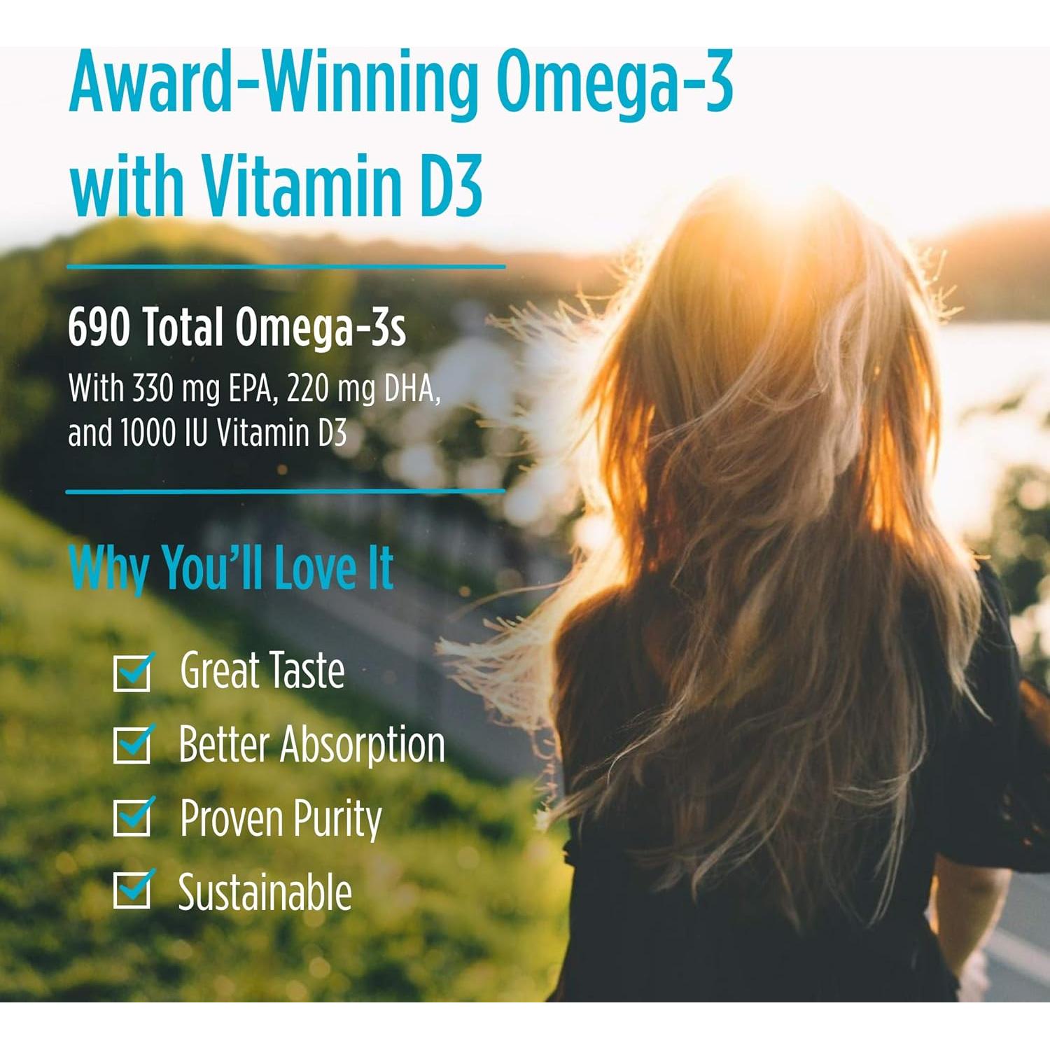 Nordic Naturals Omega-3D Gelatinas Blandas 60 Unidades 690 mg Omega-3