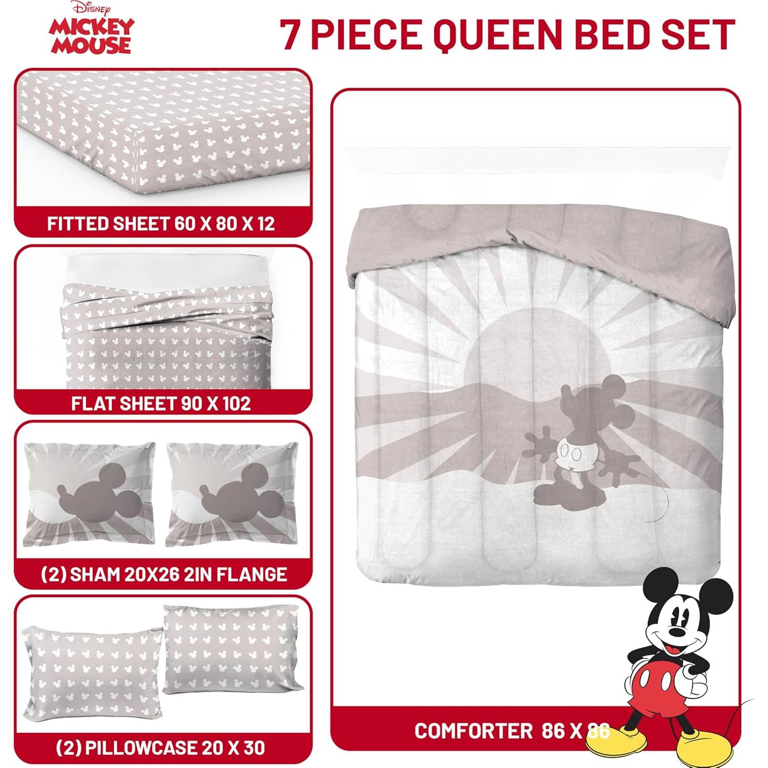 Juego de Edredón Queen Jay Franco Mickey Mouse - 7 Piezas