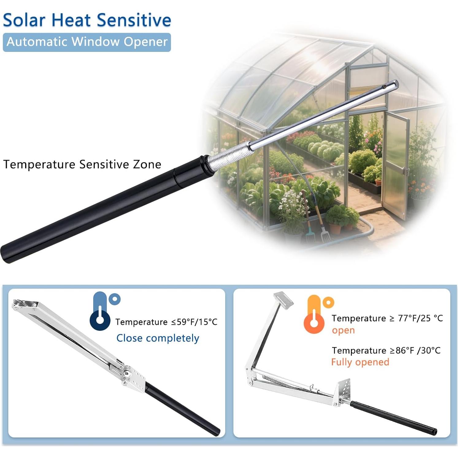 Abridor Automático de Ventanas de Invernadero Timtop 2 Unidades
