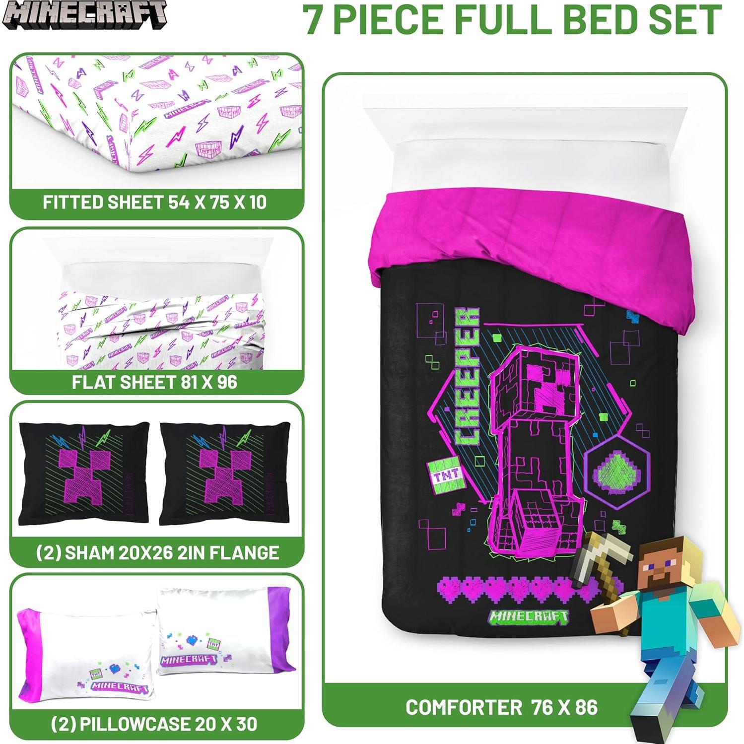 Juego de Edredón Completo Minecraft Jay Franco 7 Piezas