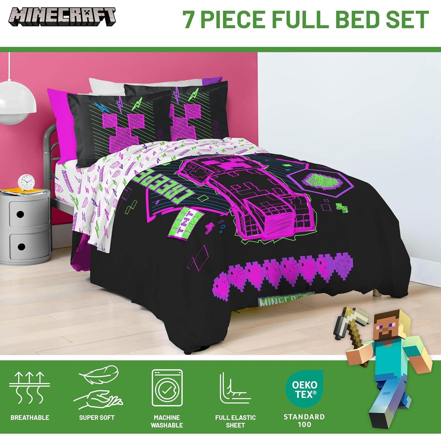 Juego de Edredón Completo Minecraft Jay Franco 7 Piezas