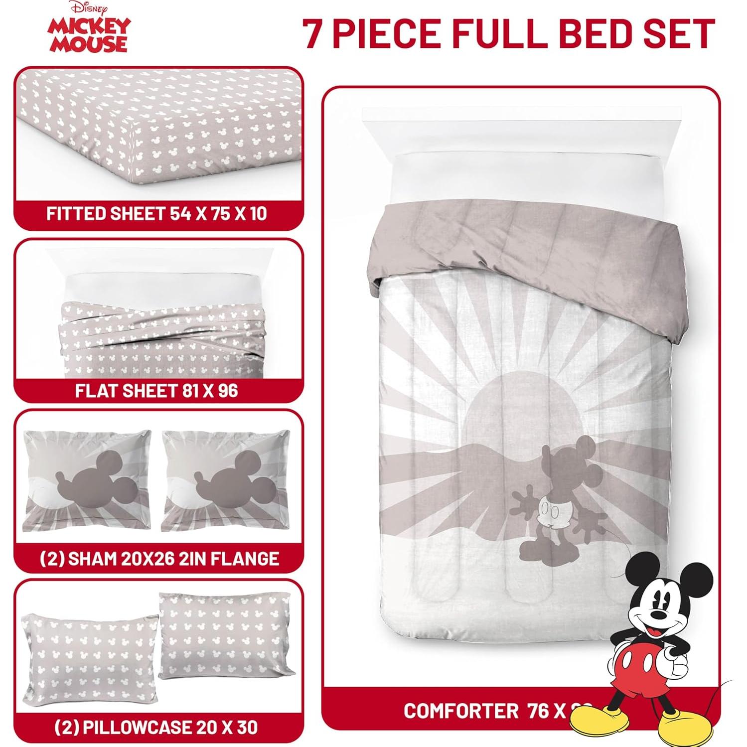 Juego de Edredón Completo Jay Franco Mickey Mouse 7 Piezas