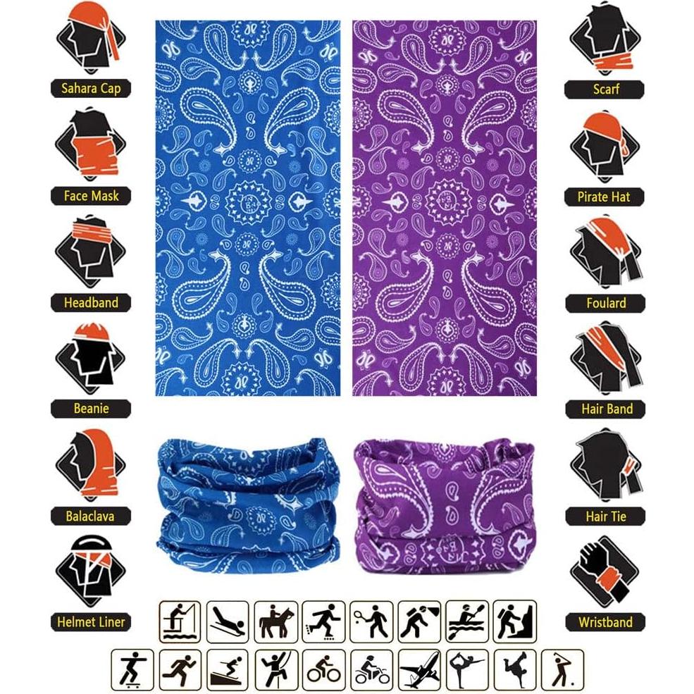 Diadema Multifuncional VANCROWN 12PCS Microfibra 48x24cm