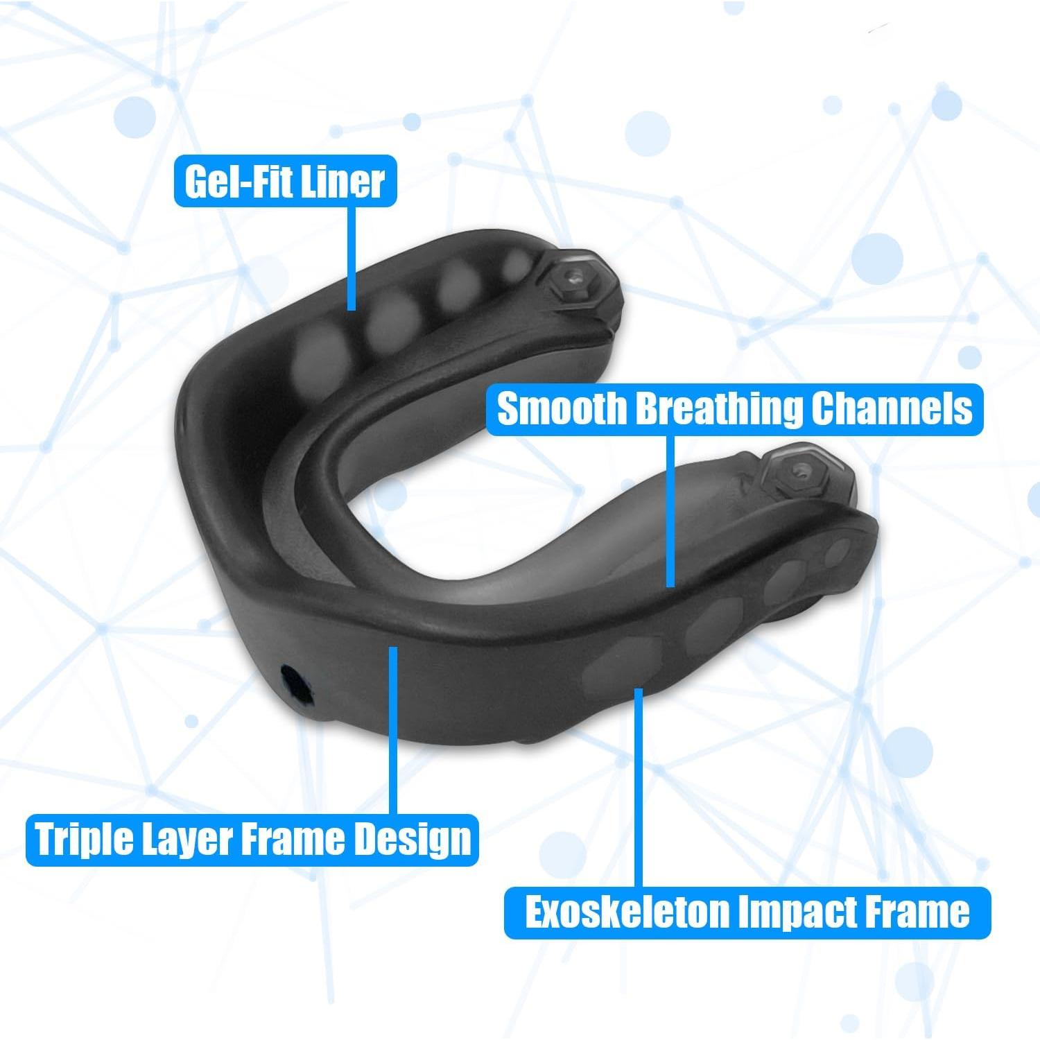 Paquete de 2 Protectores Bucales Ordbuum para Fútbol y Deportes