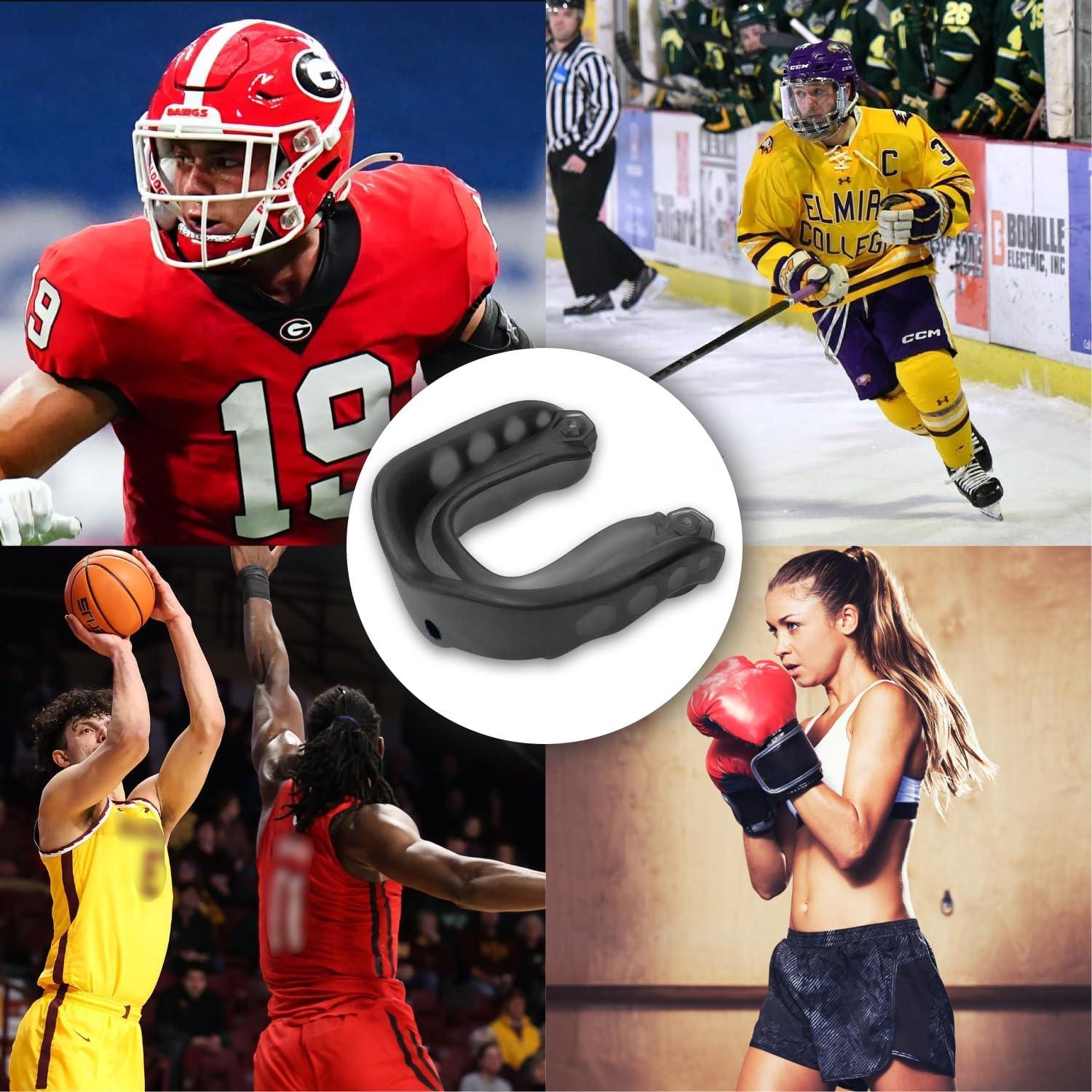 Paquete de 2 Protectores Bucales Ordbuum para Fútbol y Deportes