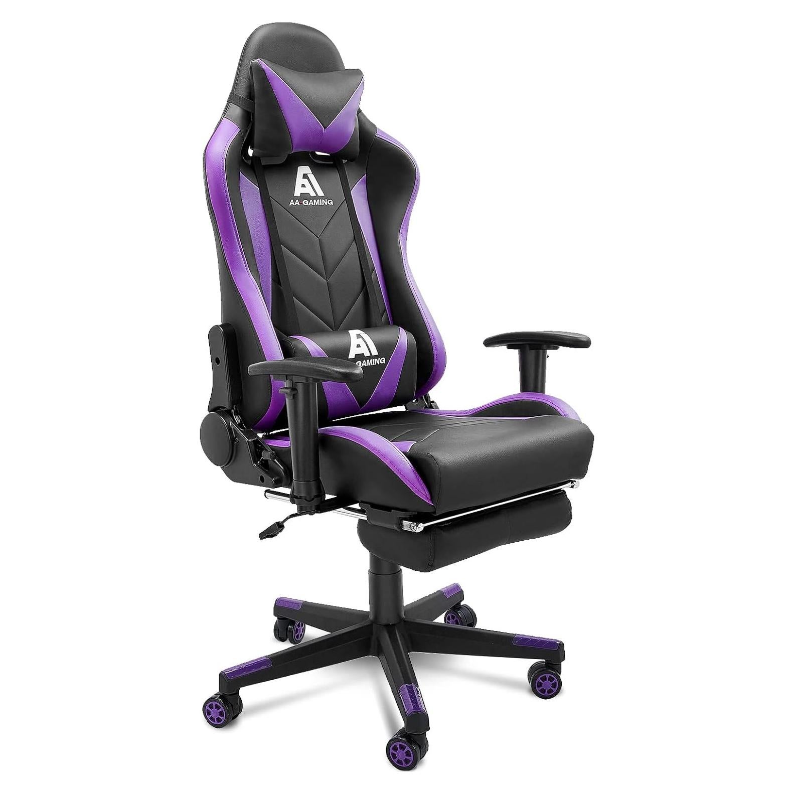 Silla de Juego Ergonómica AA Products GChair01 Negro/Púrpura