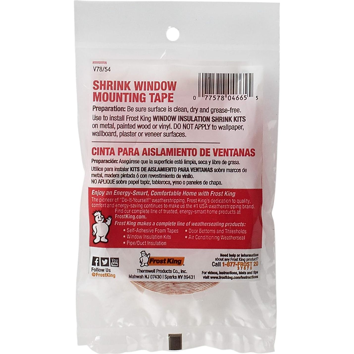 Cinta de Montaje Doble Cara Frost King 1.27 cm x 16.76 m Paquete de 2