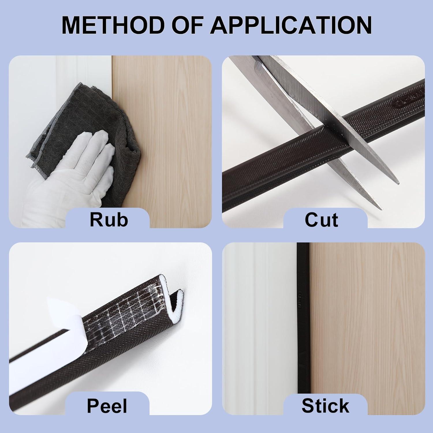 Tira de Sello Autoadhesiva Coengwui 72m A Prueba de Polvo y Sonido