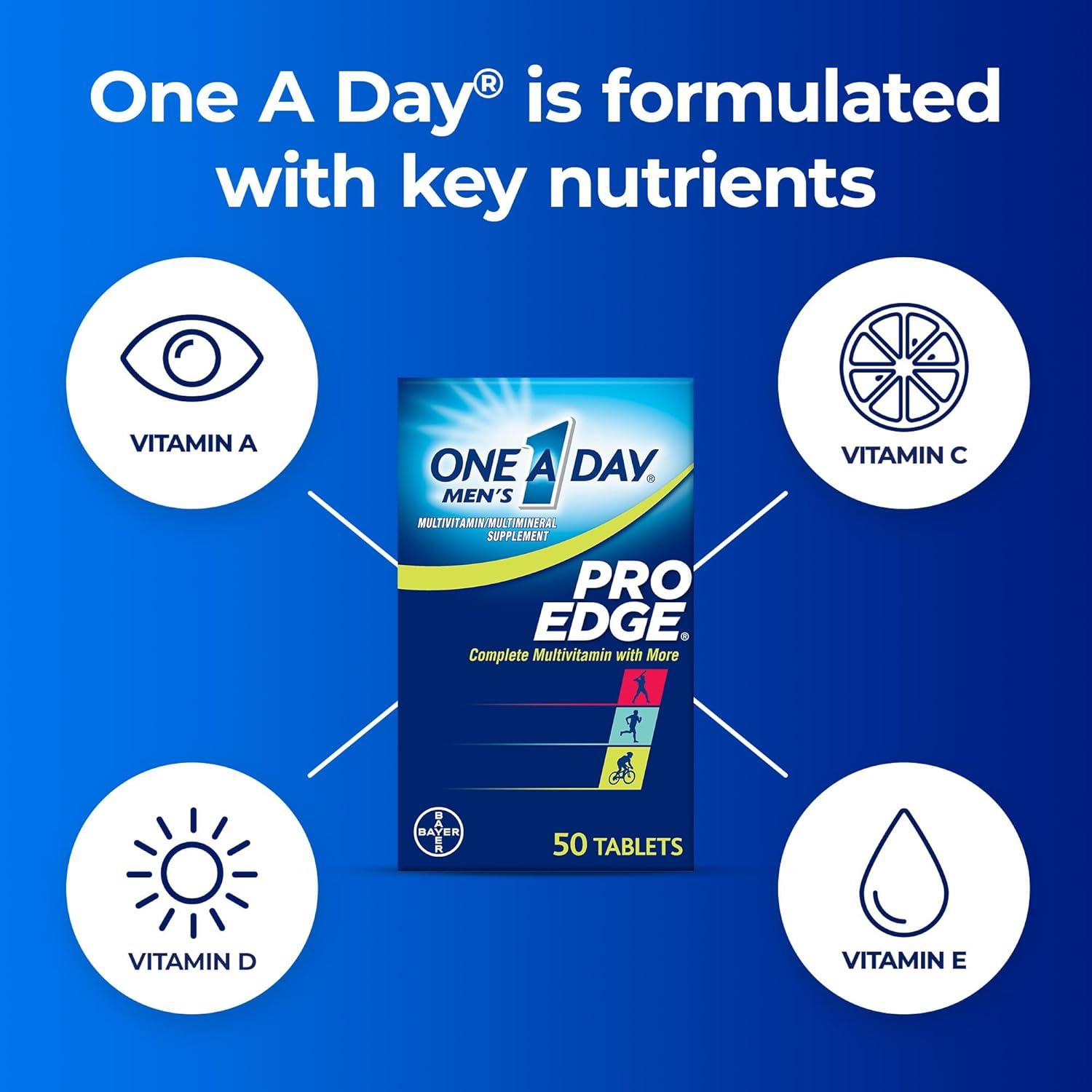 Multivitamina One A Day Hombres Pro Edge 50 Tabletas