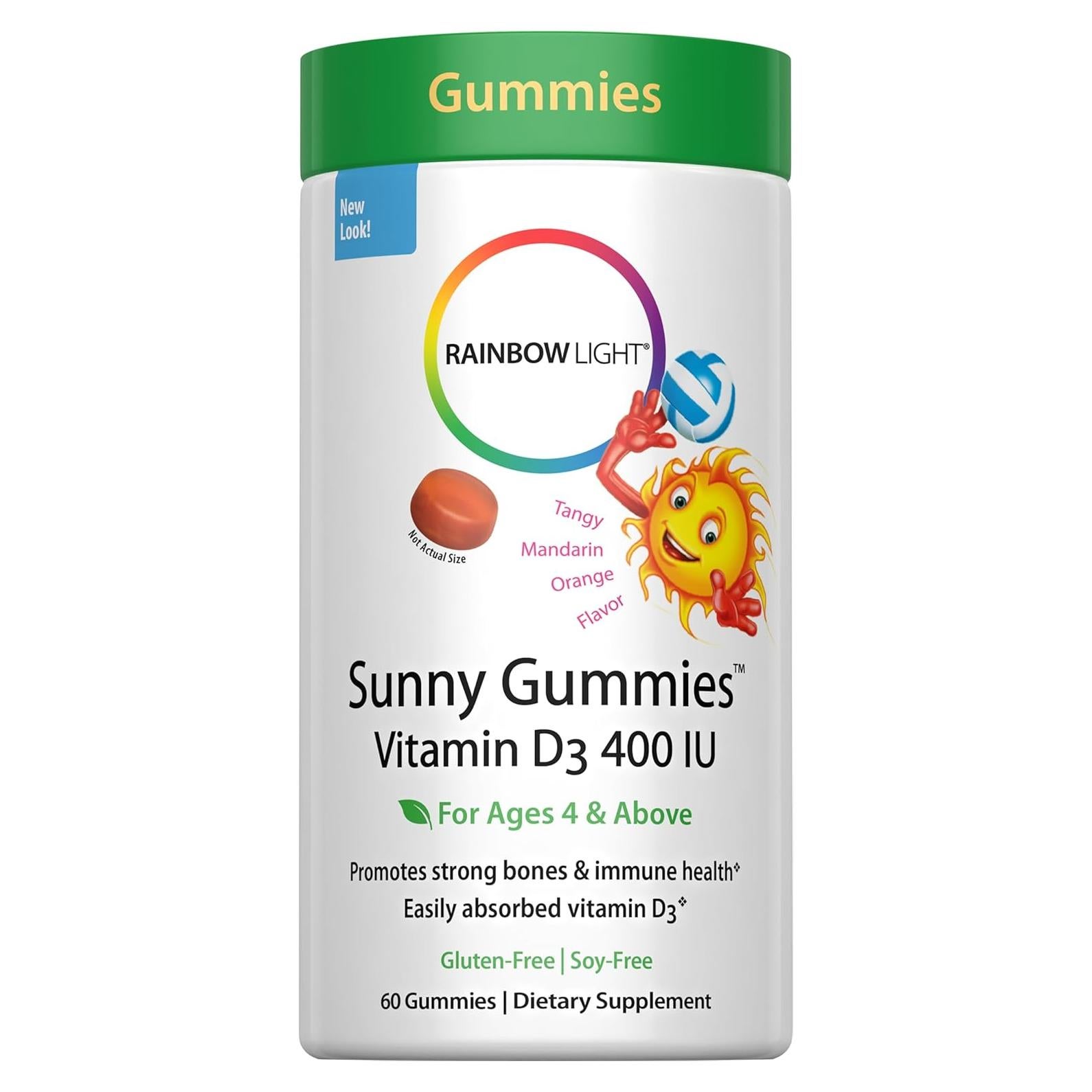 Gominolas de Vitamina D3 Rainbow Light 400 IU Sabor Mandarina