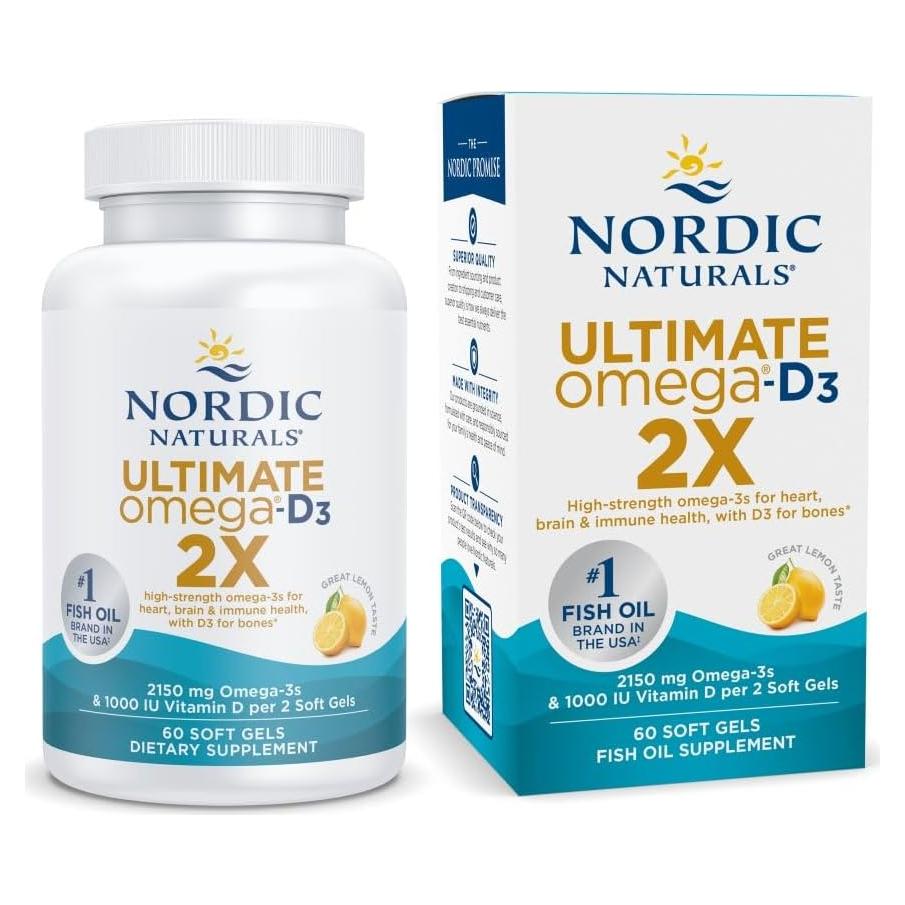 Omega 3 Ultimate 2X Nordic Naturals 60 Gelatinas Limón 2150 mg