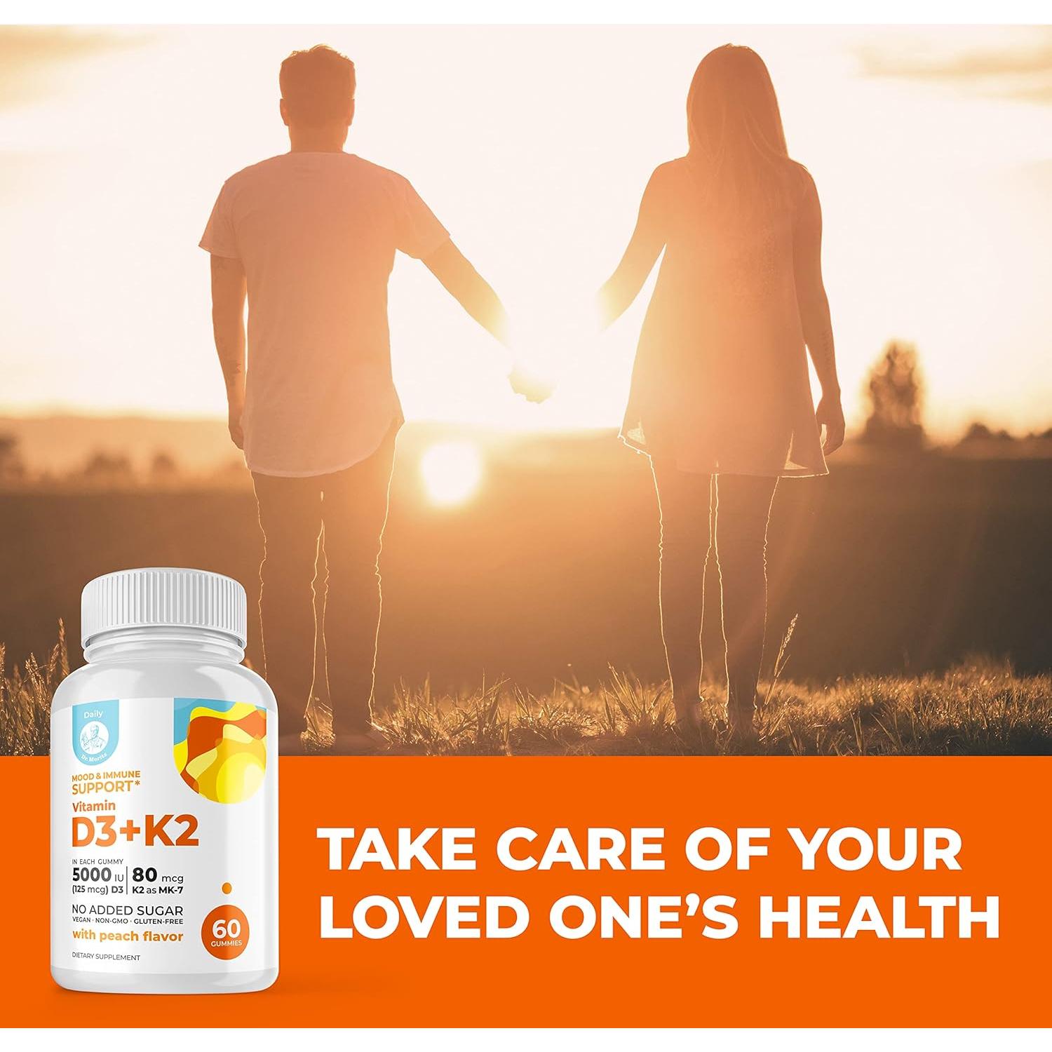 Gominolas de Vitamina D3 K2 Dr. Moritz 5000 UI - 60 Unidades