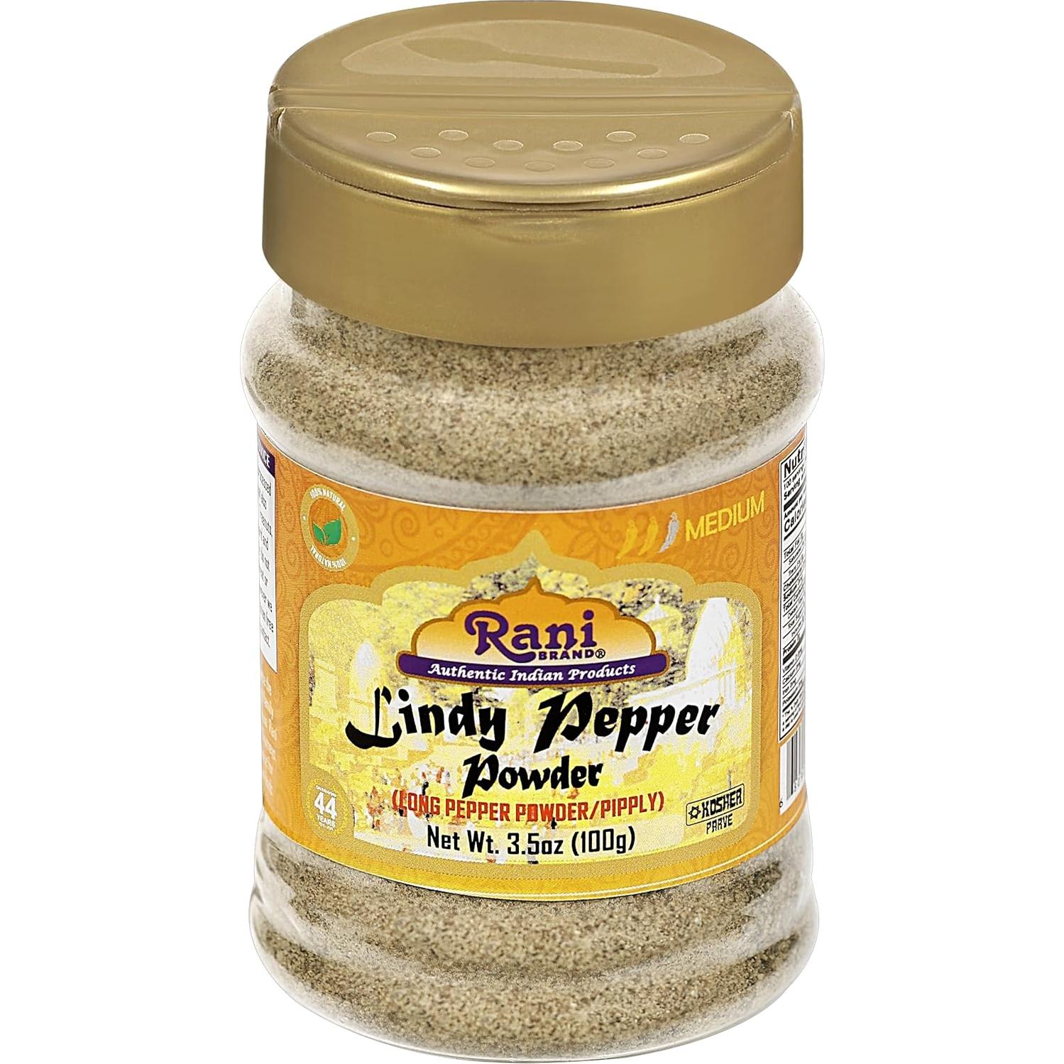 Pimienta Larga en Polvo Rani Lindy 100g - Natural y Vegano