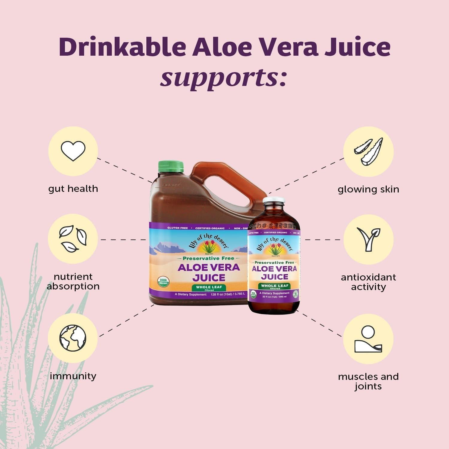 Jugo de Aloe Vera Lirio del Desierto 946 ml - Paquete de 2