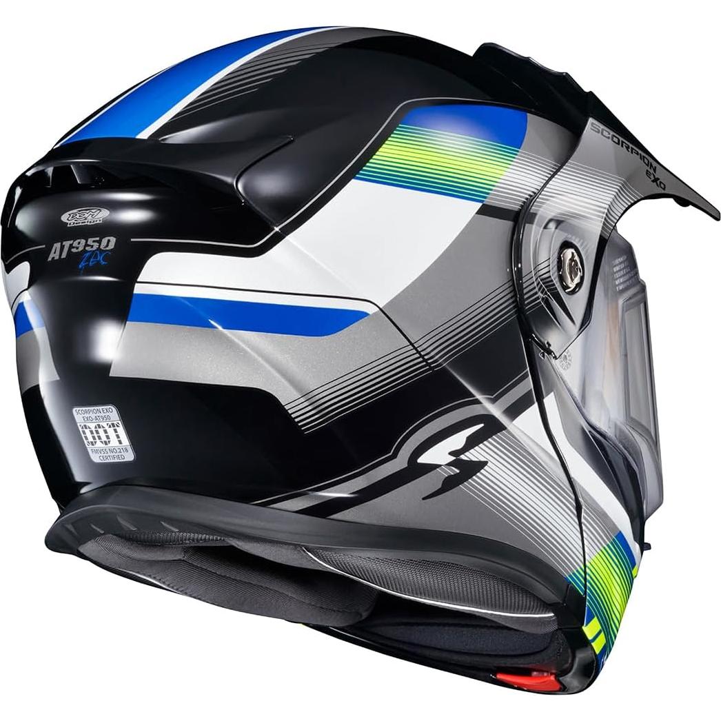 Casco Modular ScorpionEXO EXO-AT950 3XL Azul/Hiviz