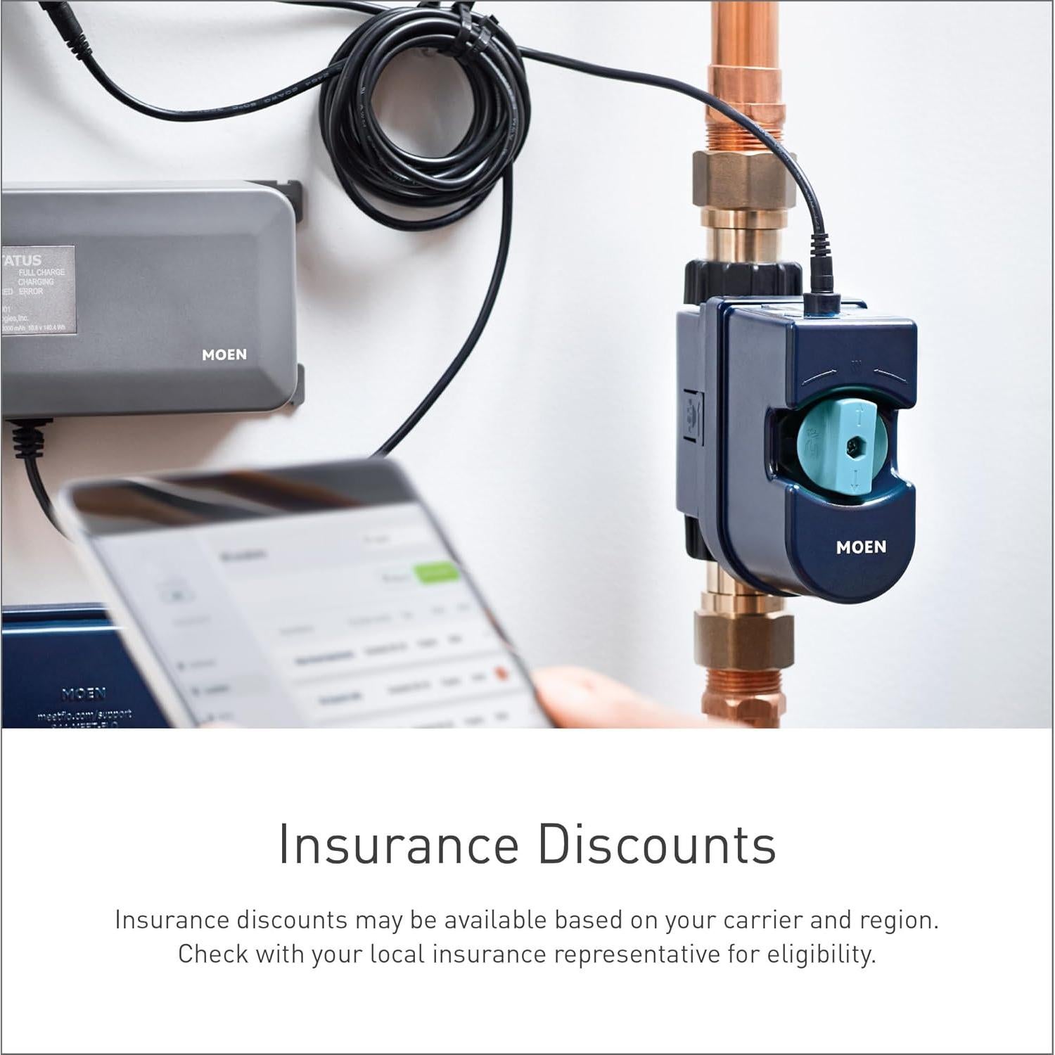 Monitor de Agua Inteligente Moen 900-006 para Tuberías 2.54 cm