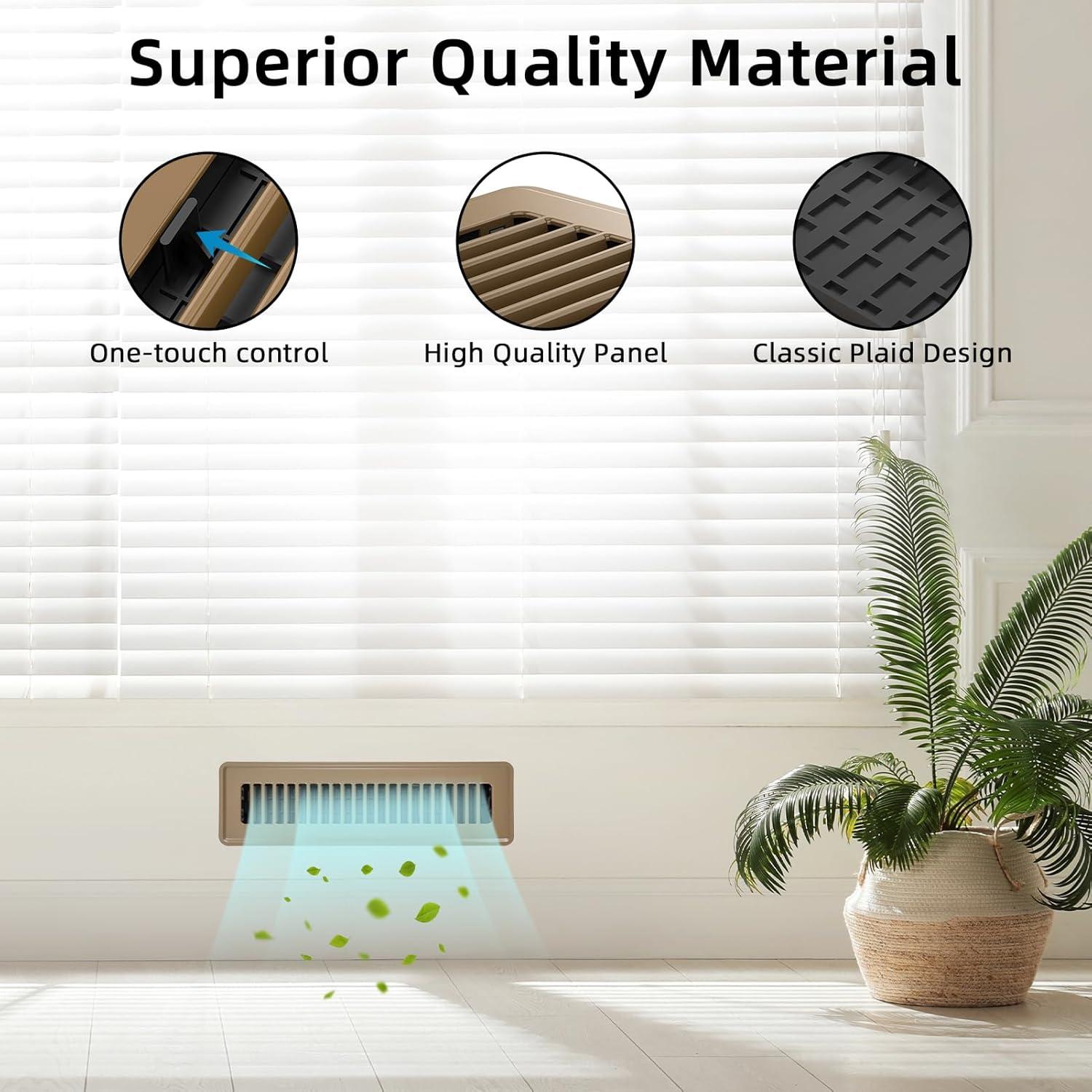 Registro de Piso 5.08x25.4 cm Marrón Acero 4 Piezas Accord