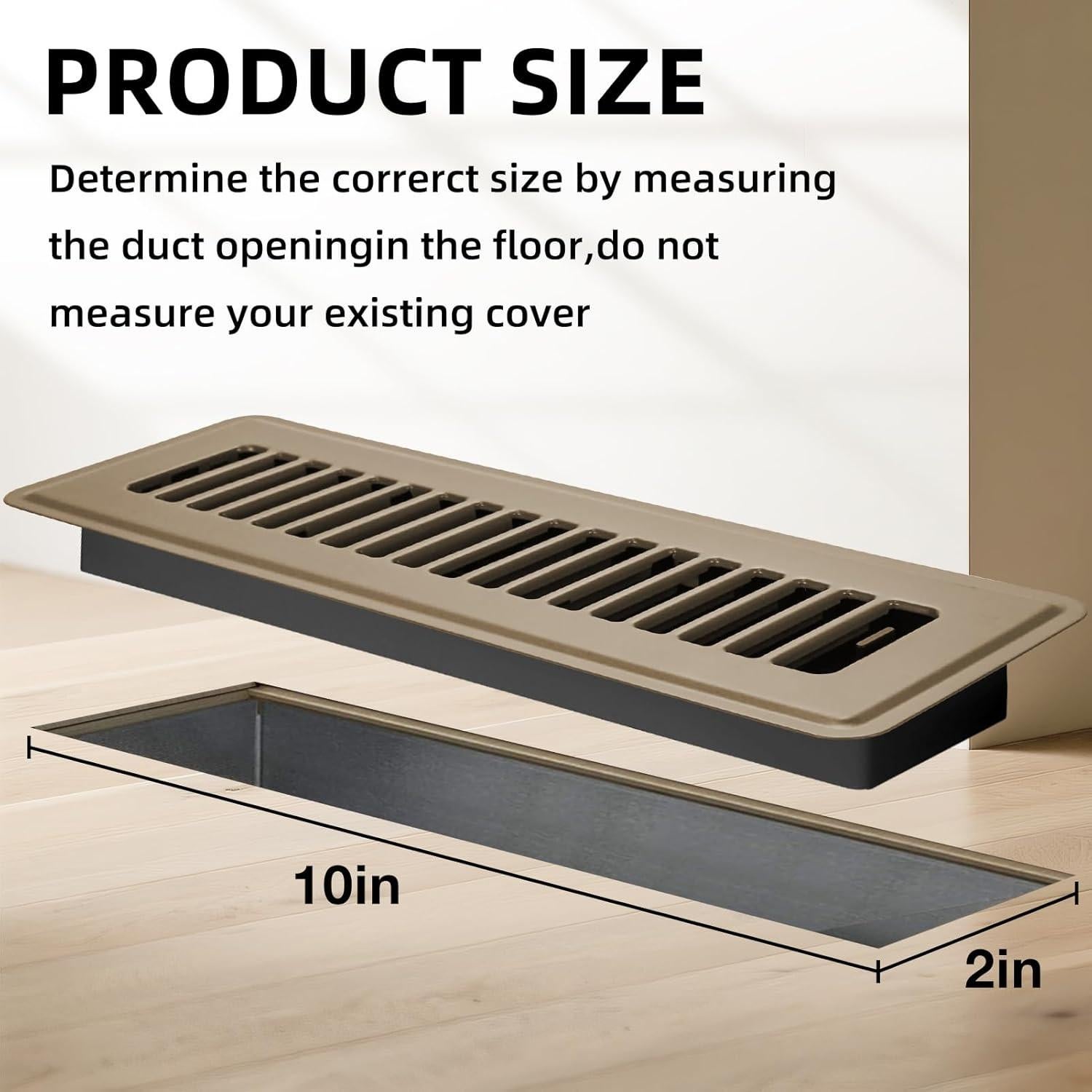 Registro de Piso 5.08x25.4 cm Marrón Acero 4 Piezas Accord