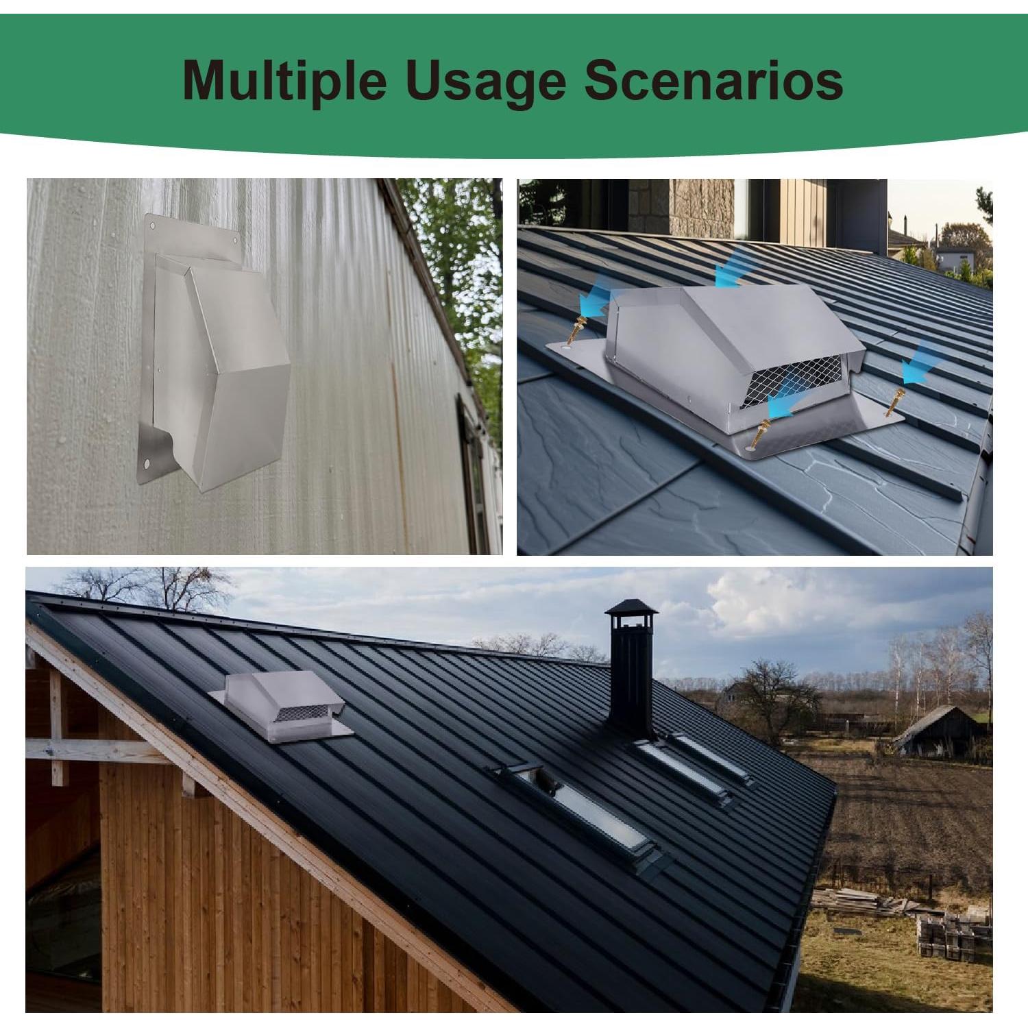 Tapa de Ventilación de Techo LTSEAME 10.16 cm Acero Inoxidable