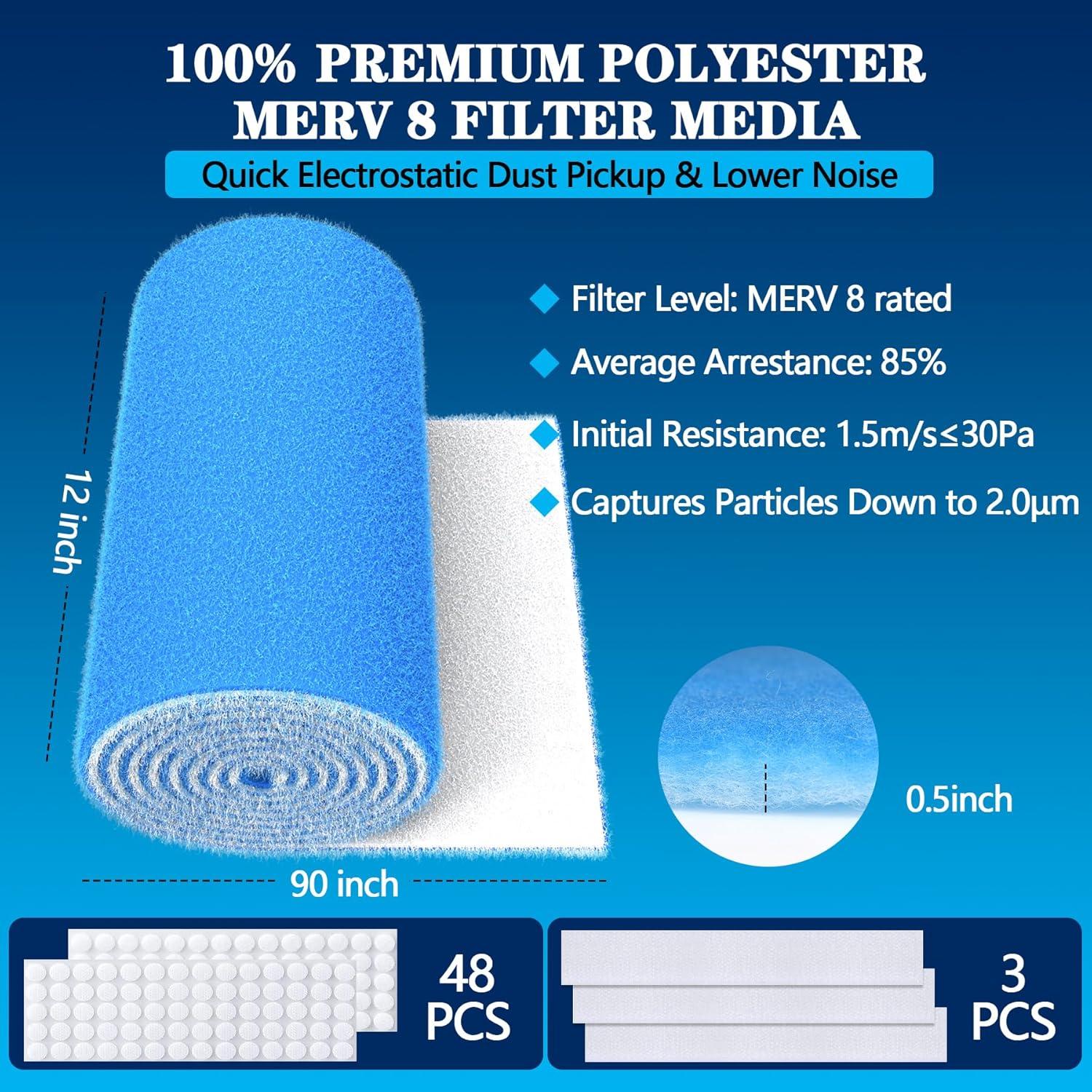 Filtro de Ventilación MERV 8 MAXTBEE 30.48x228.6 cm Reutilizable