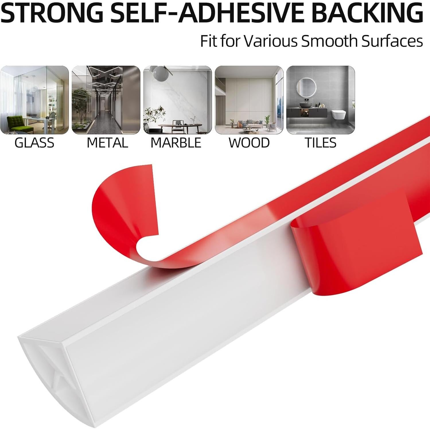 Moldura Flexible Autoadhesiva KNEELISA 5m Blanca para Esquinas