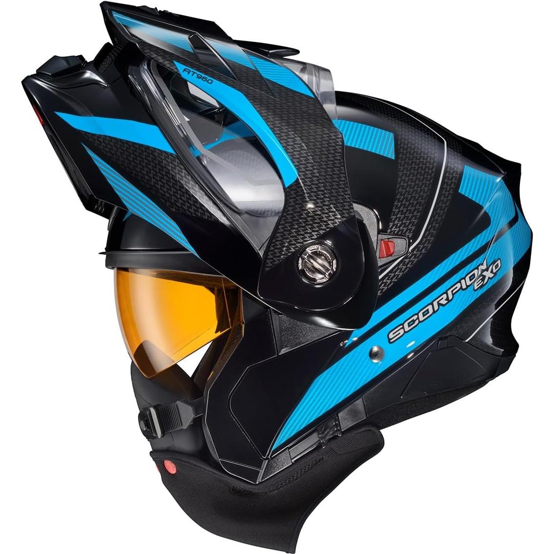 Casco Modular ScorpionEXO AT960 Aventura Frío Azul XL