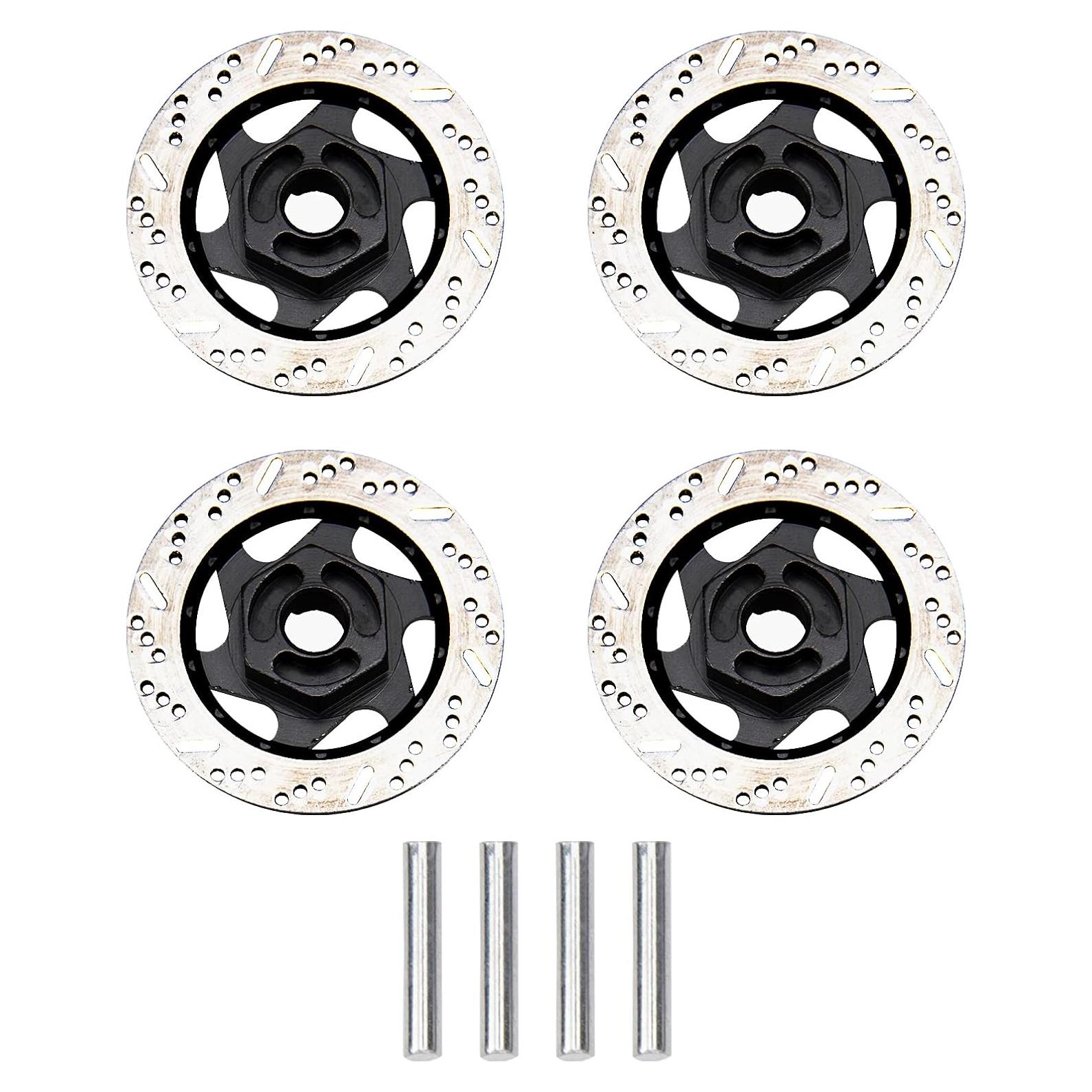 4 Ruedas de Aluminio Share Goo 12mm para RC 1/10 Negro