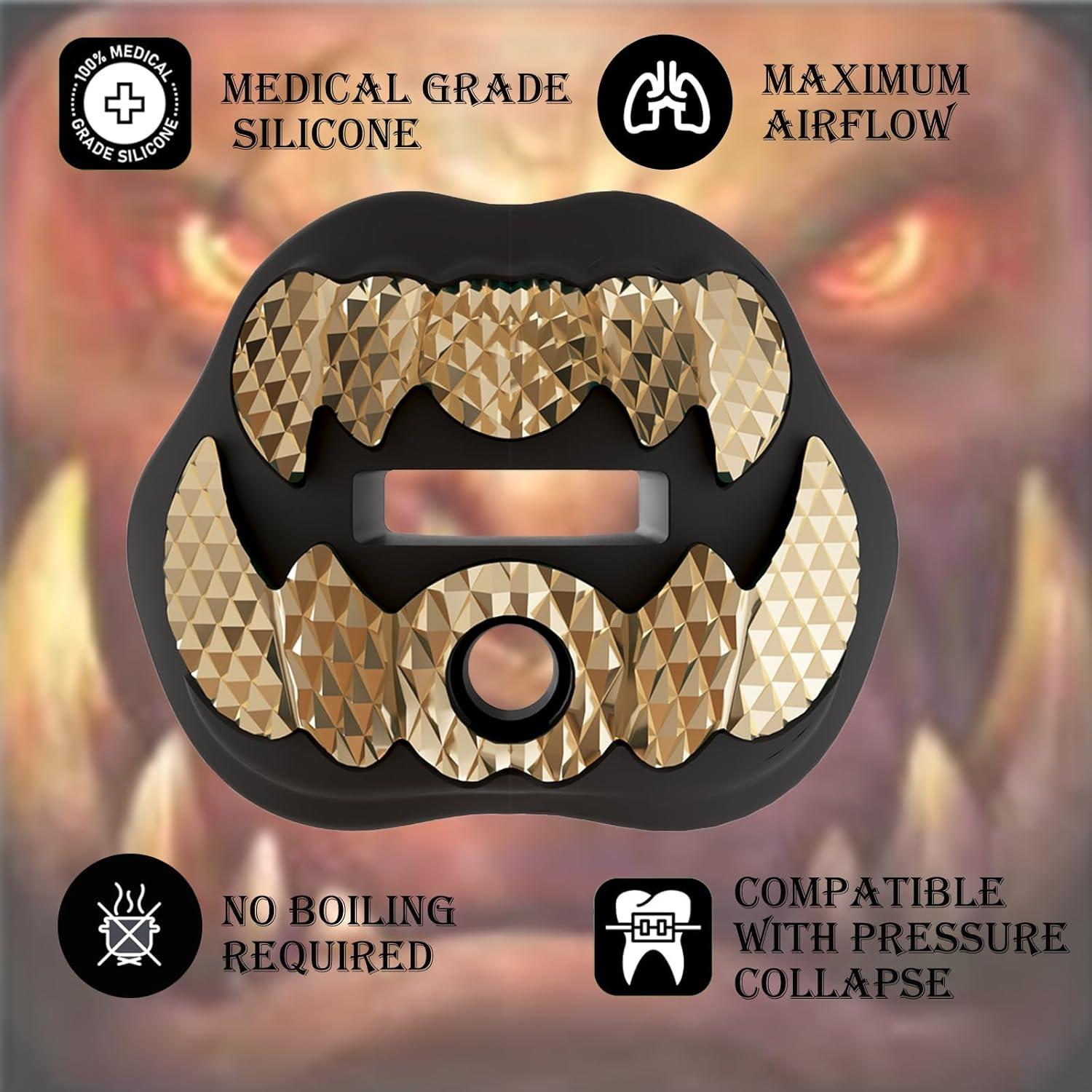 Protector Bucal de Fútbol LeCool LCX - Diseño Cromado 3D