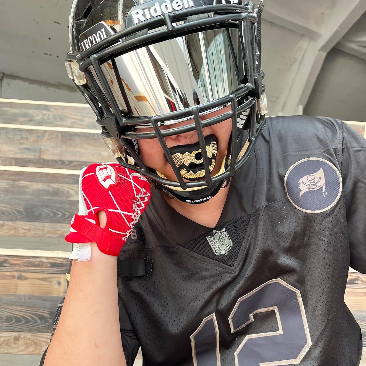 Protector Bucal de Fútbol LeCool LCX - Diseño Cromado 3D