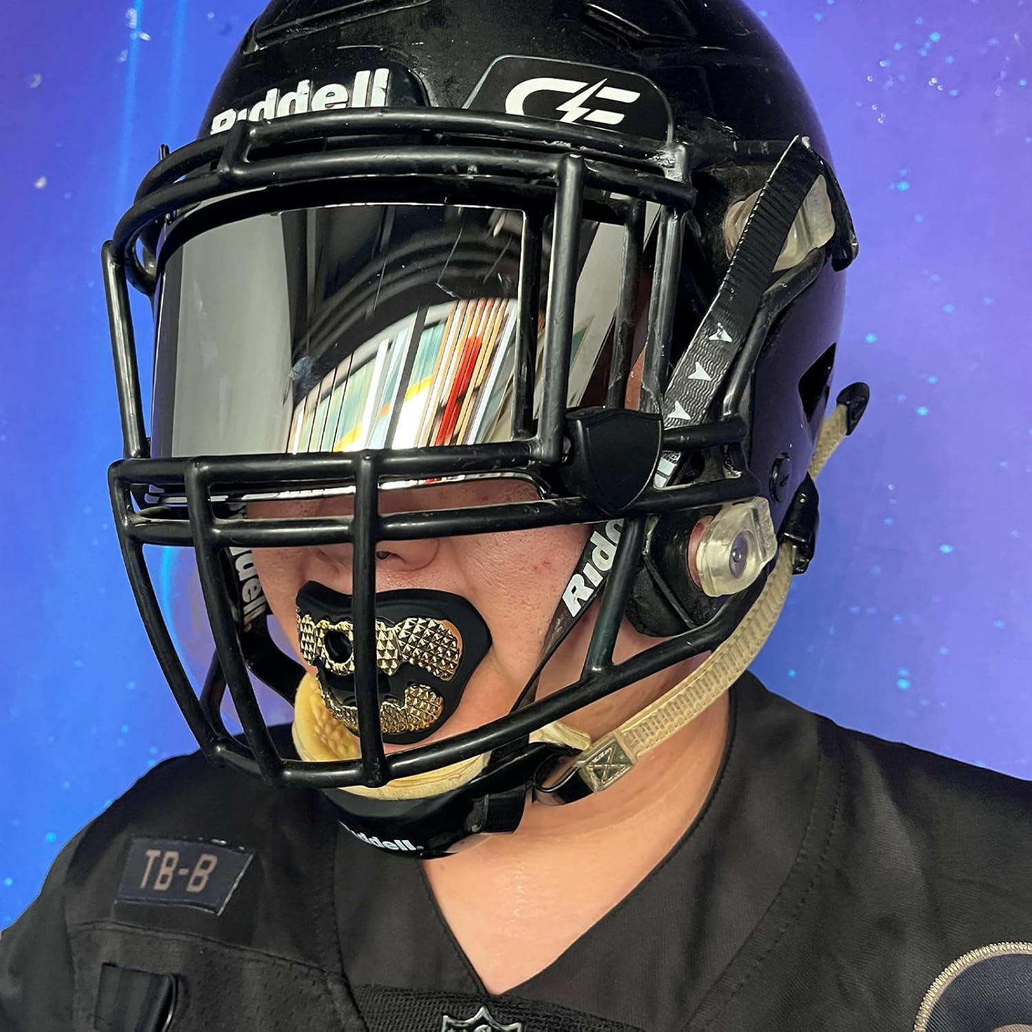 Protector Bucal de Fútbol LeCool LCX - Diseño Cromado 3D