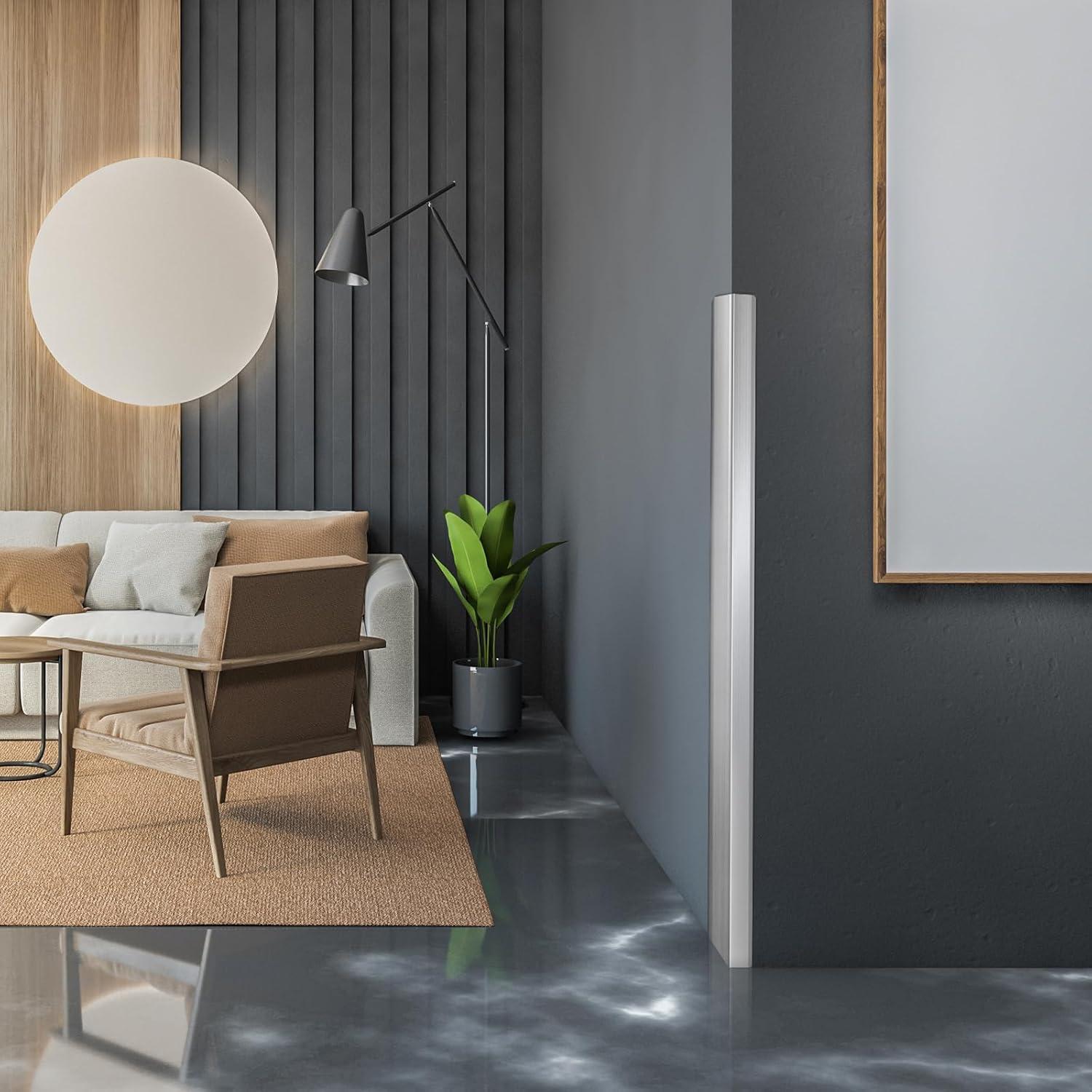 Protector de Esquina de Acero Inoxidable Zipcase 6 Unidades 5x5x122 cm