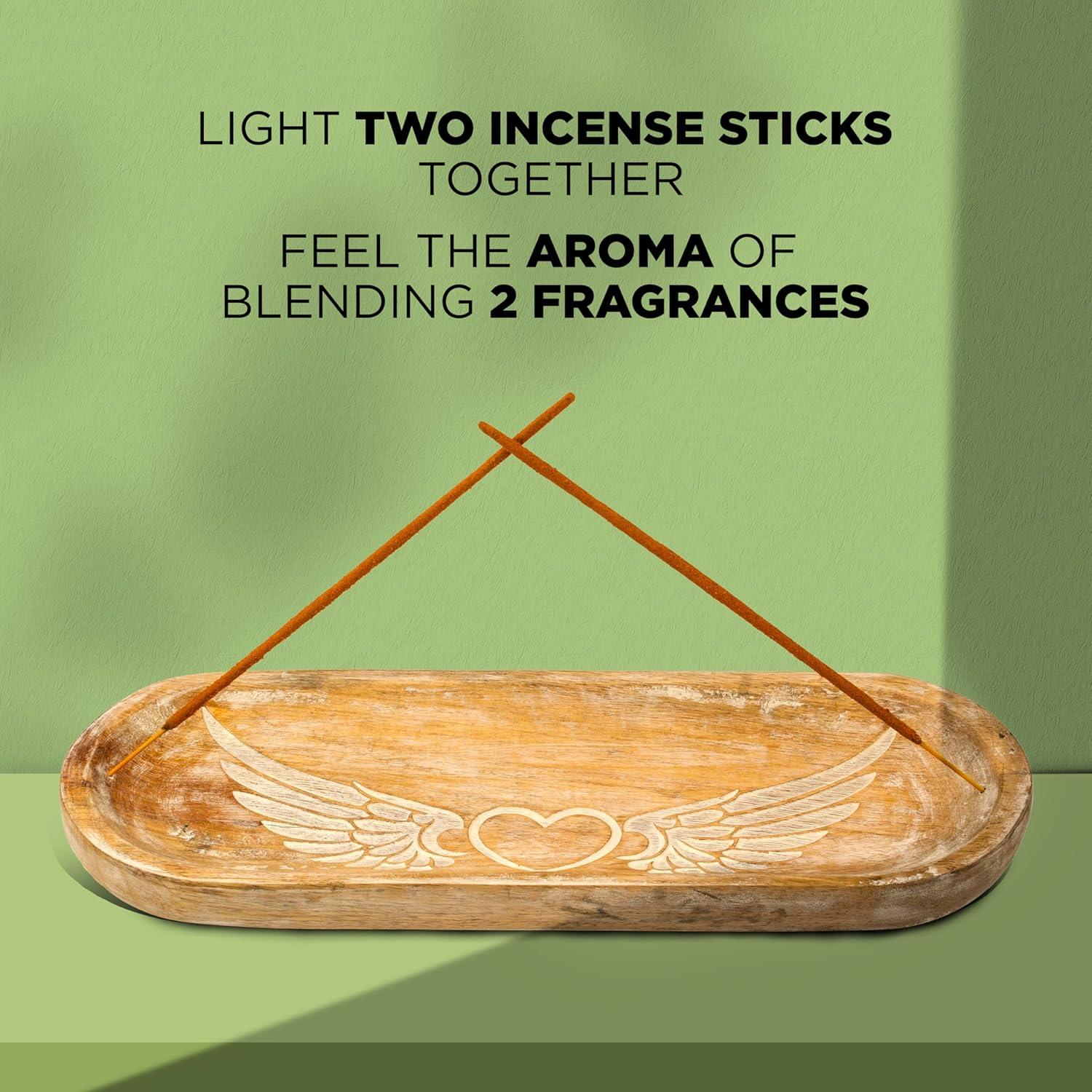 Soporte de Incienso Tallado a Mano UnitedPrime 28x10 cm