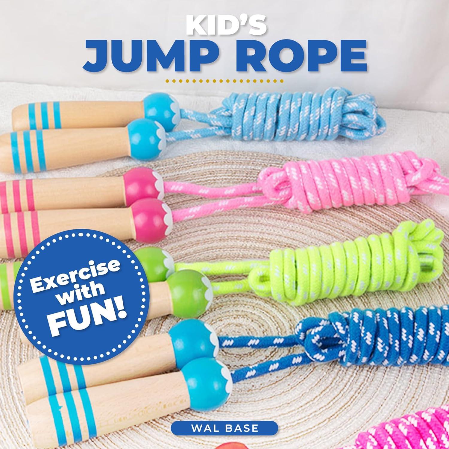 Cuerda de Saltar Ajustable Wal Base para Niños con Mango de Madera