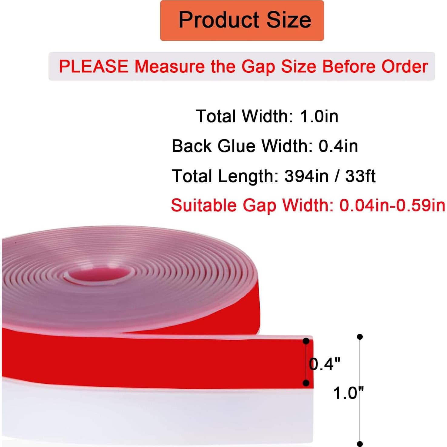 Burlete de Silicona LIDERI 10m x 25mm Transparente para Puertas