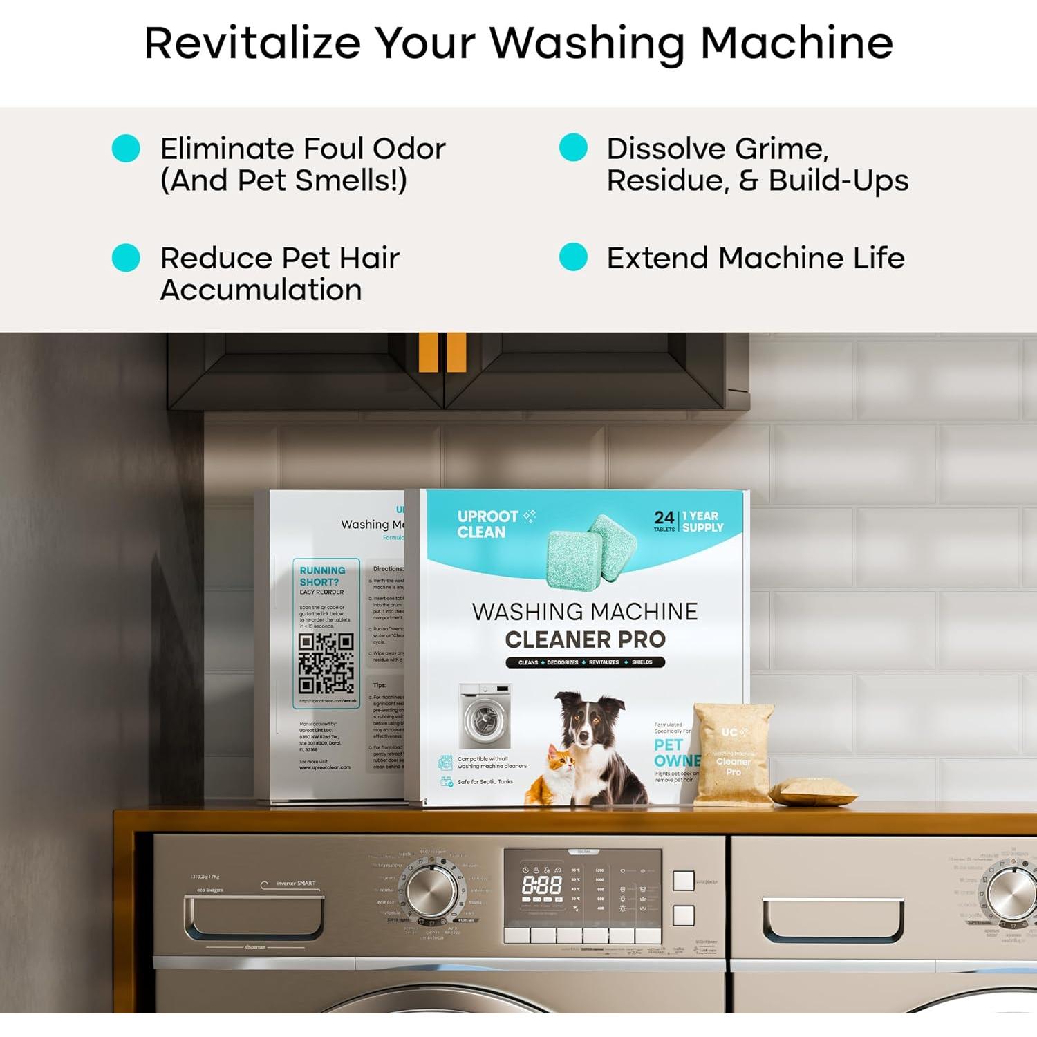 Tabletas Limpiadoras de Lavadora Uproot Clean - 24 Unidades